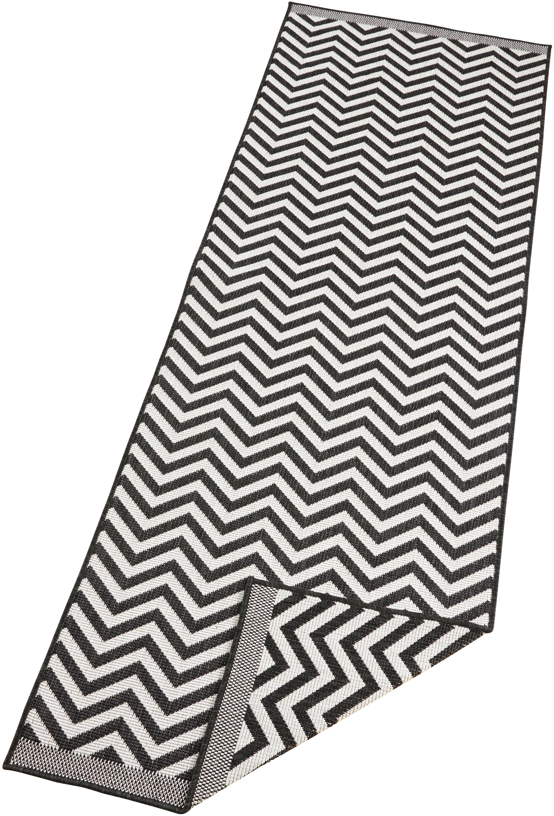 NORTHRUGS Teppich »Palma Wendeteppich«, rechteckig, 5 mm Höhe, In-& Outdoor, Wetterfest, Balkon, Läufer, Wohnzimmer, Wasserfest