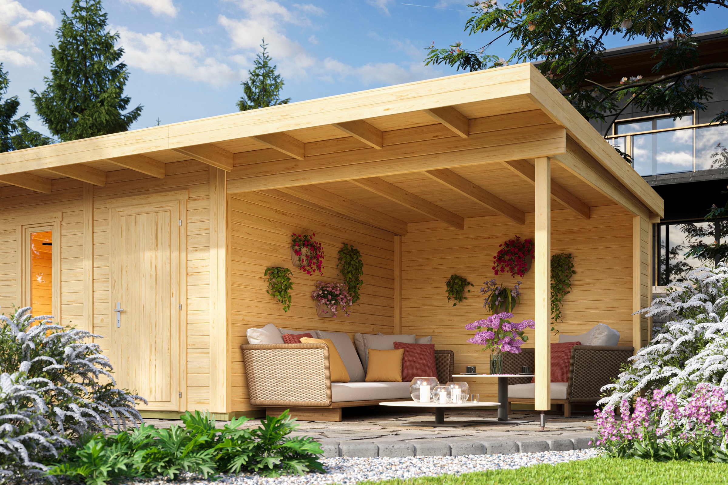 LASITA MAJA Gartenhaus-Anbaudach "für Gartenhaus Sicily 1 und 2" BxT 300x35 günstig online kaufen