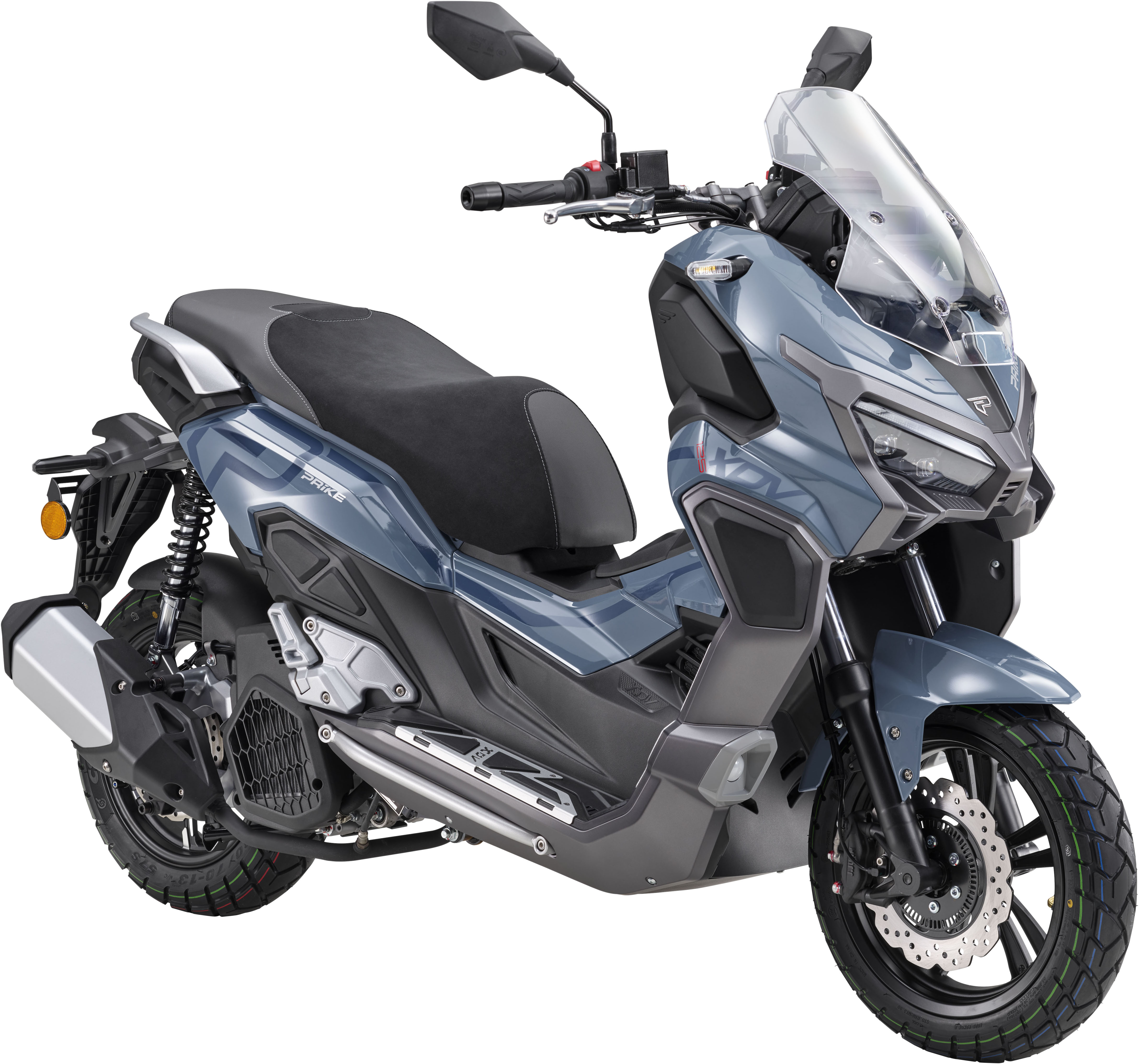 PRIKE Motorroller "PRIKE XDV 125, E5+, Adventure, ADV Roller" 125 cm³ 95 km/h Euro 5+ 11,4 ABS, Windschutz, Heizgriffe, USB, EFI, digitales Display