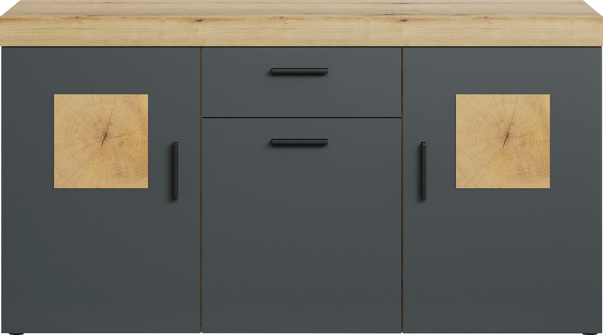 Home affaire Sideboard "Ghent", (Packung, 1 St.), Sideboard mit 3 Türen & 1 günstig online kaufen