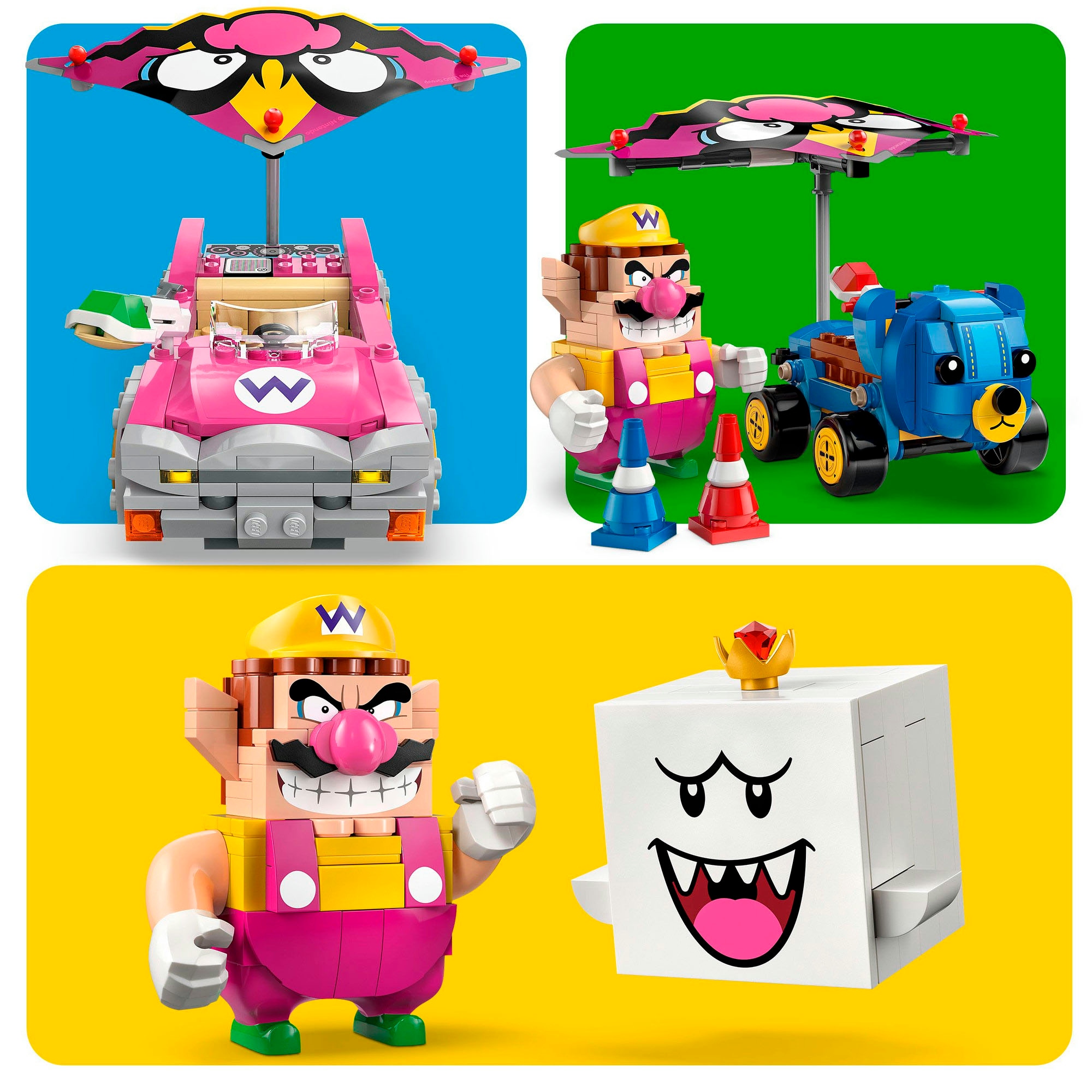 LEGO® Konstruktionsspielsteine »Mario Kart – Wario & König Buu Huu (72038), LEGO Super Mario«, (512 St.), Made in Europe