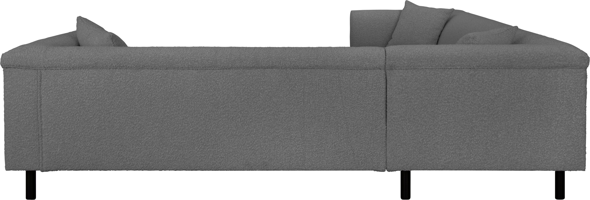 INOSIGN Ecksofa »AGNIA L-Form  B/T/H: 244/244/71 cm«, incl. Zierkissen, gleichschenklig, auch in Cord