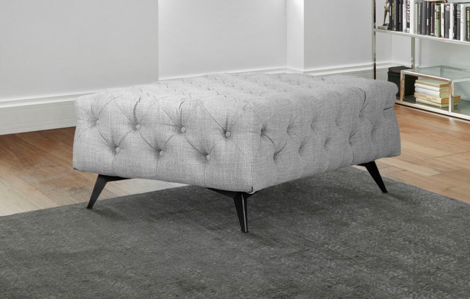 Home affaire Polsterhocker "Glynis" aufwändige Knopfheftung, moderne Cheste günstig online kaufen