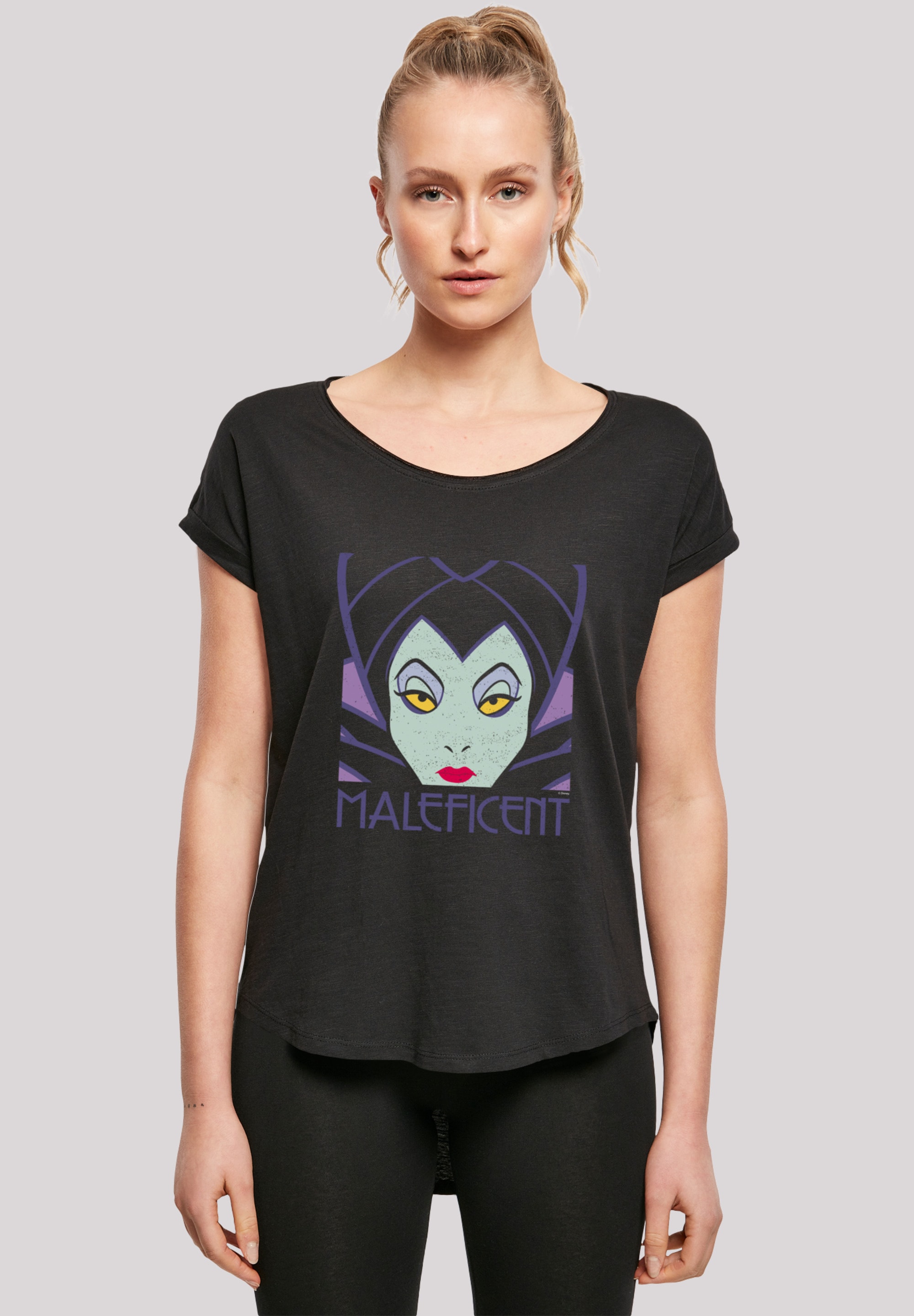 T-Shirt »Long Cut T-Shirt Disney Maleficent Cropped Head«, Damen,Premium...