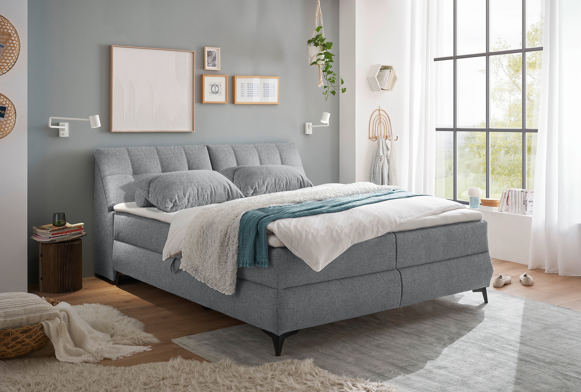 Thumbnail - ED EXCITING DESIGN Boxbett "Atlantis" mit Bettkasten und Stauraum im Kopfteil