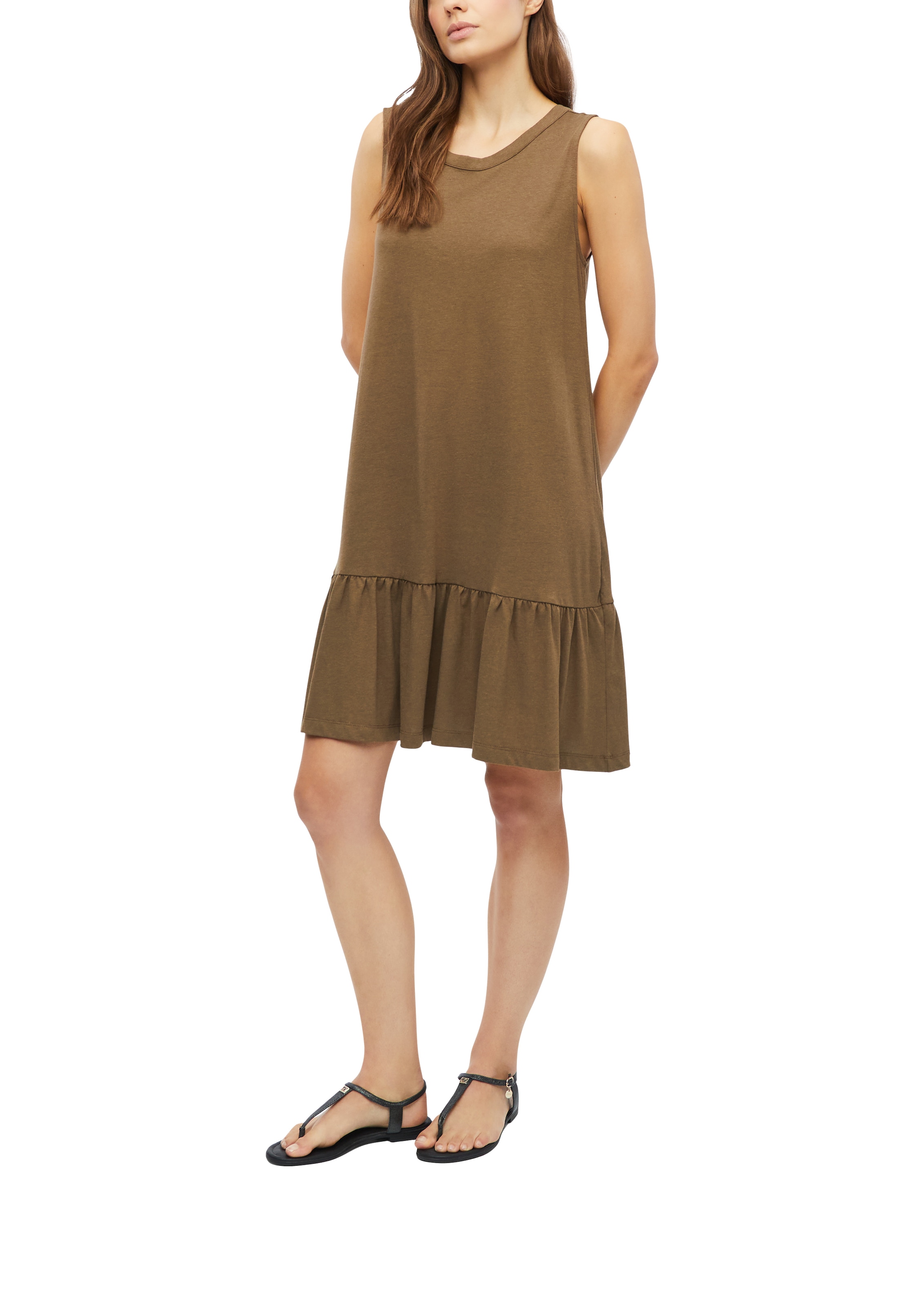 s.Oliver Maxikleid Ohne Taschen Sommerkleid in Allover-Optik