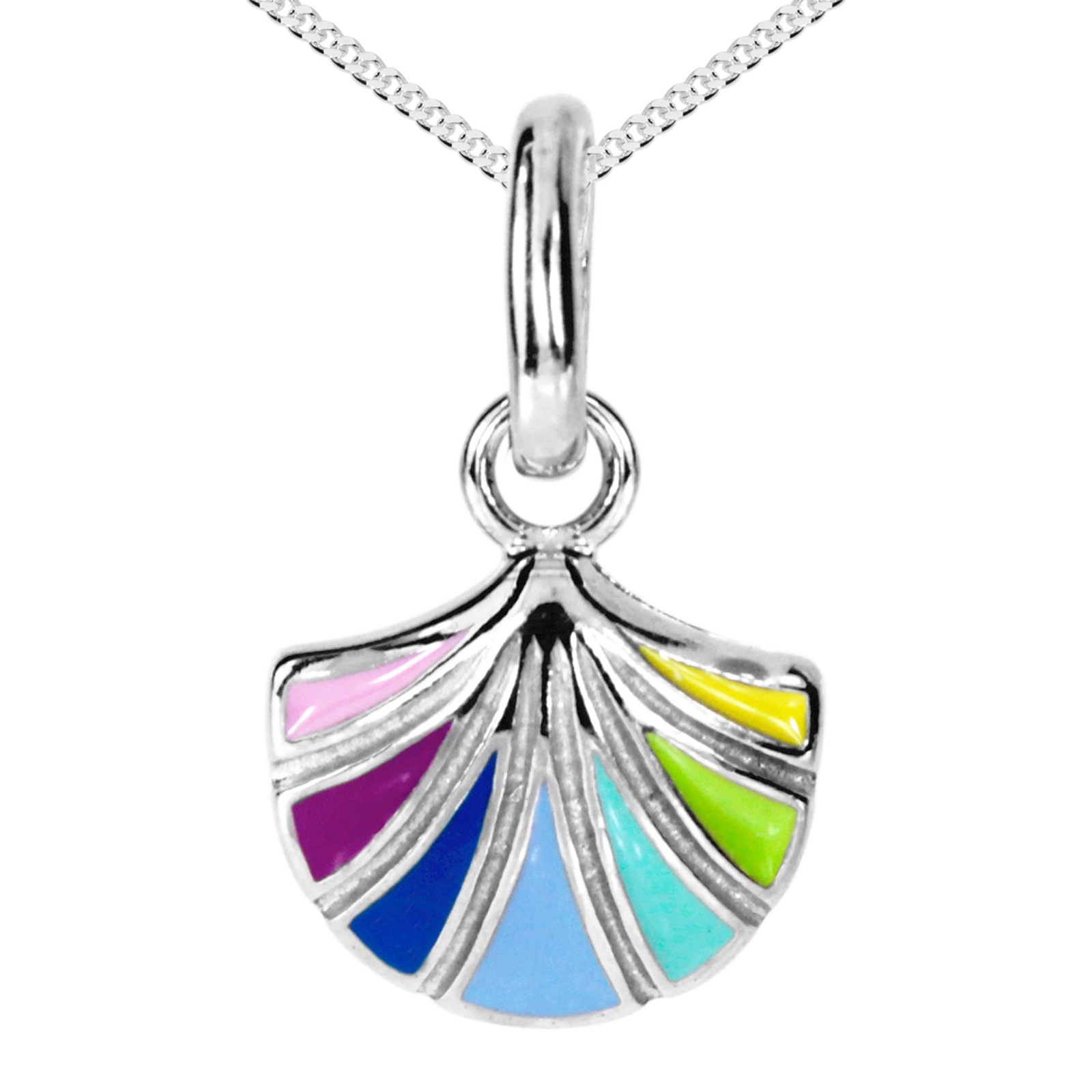 Kette mit Anhänger OSTSEE-SCHMUCK "- Blüte - Silber 925/000 -" Gr. 50, bunt (mehrfarbig), Schmuck_Sets, Damen, 50, Silber 925 (Sterlingsilber)