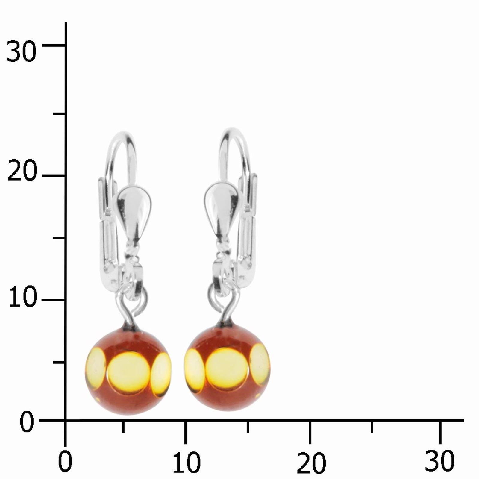 OSTSEE-SCHMUCK Paar Ohrhänger »- Klassisch 6 mm - Silber 925/000 - Bernstein«
