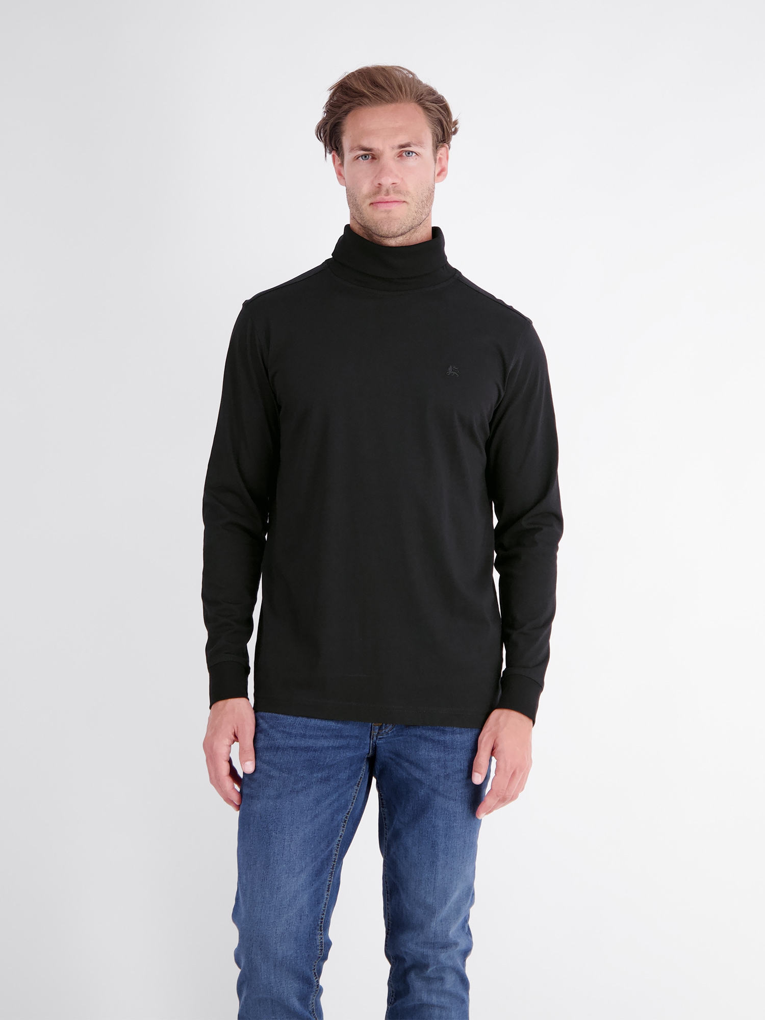 LERROS "Legeres T-Shirt mit Rollkragen aus reiner Baumwolle"