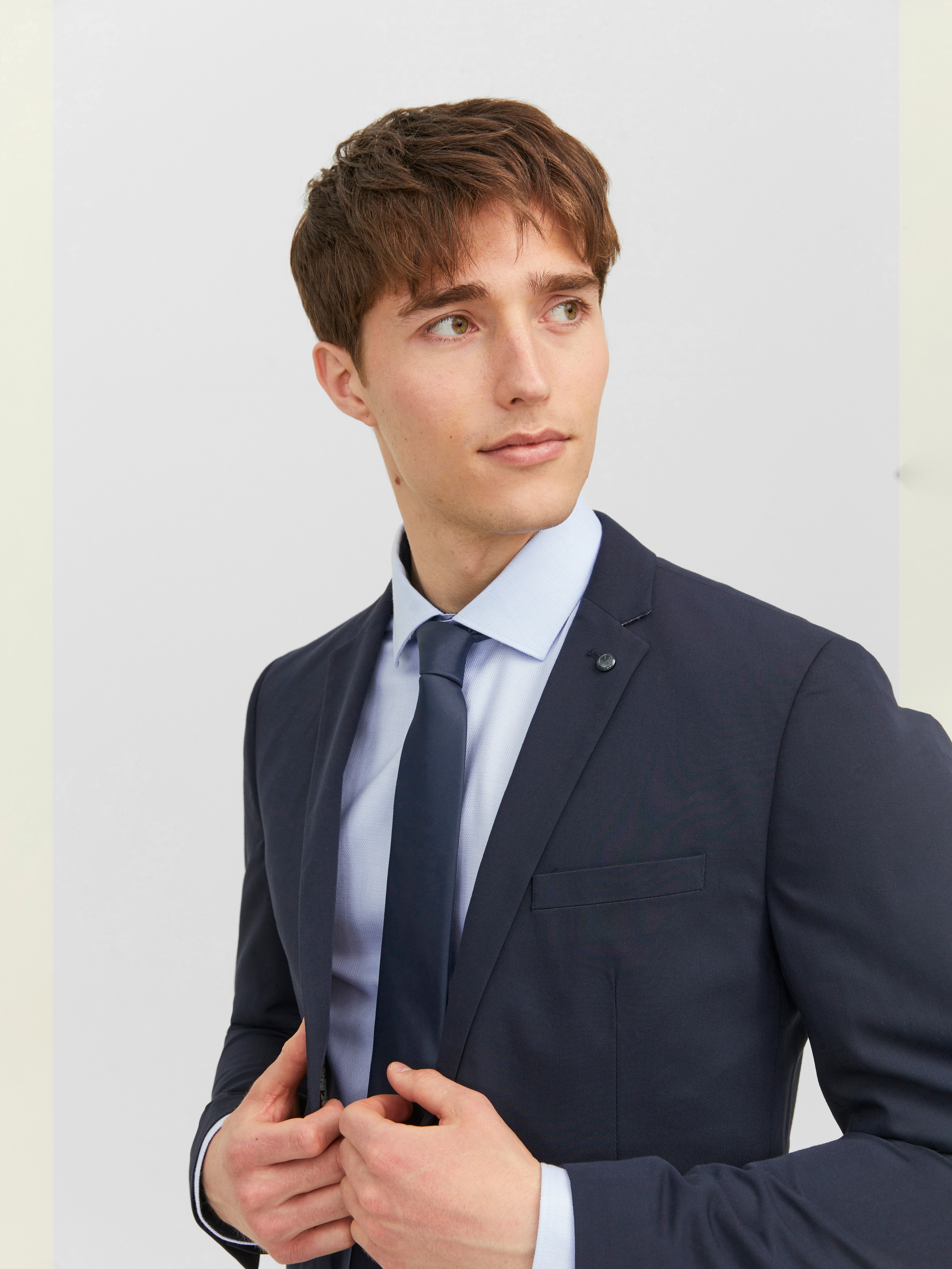 Jack & Jones »JACSOLID aus gewebter Qualität für den Alltag« unifarben, elegant Stil, Web, regular fit