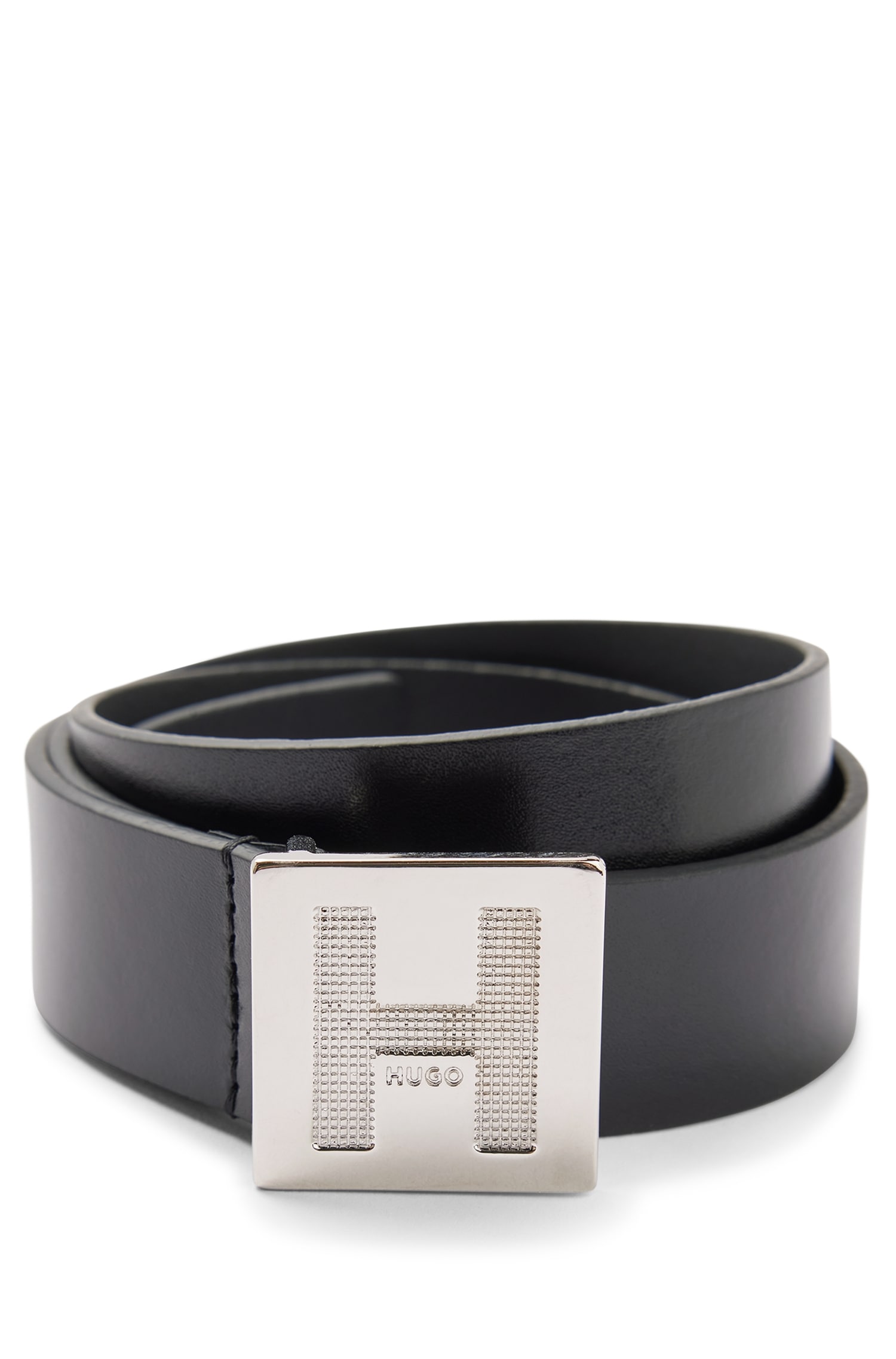 mit Belt »Karlie 01«, Schließe BAUR | der 10199089 bestellen Ledergürtel 3cm HUGO modischer auf Logoprägung
