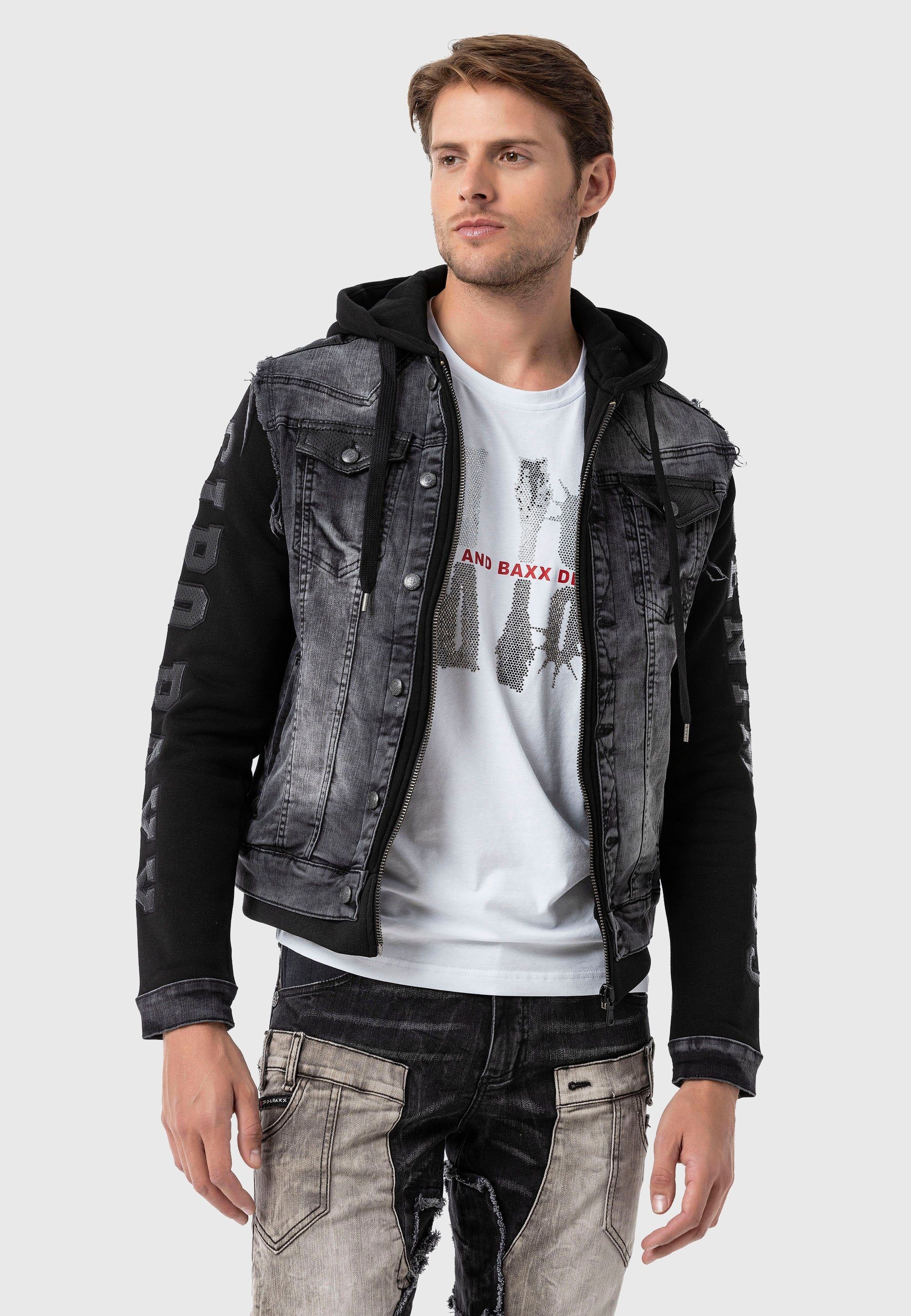 Cipo & Baxx Outdoorjacke »Jacke«, mit Kapuze, mit abnehmbarer Innenjacke