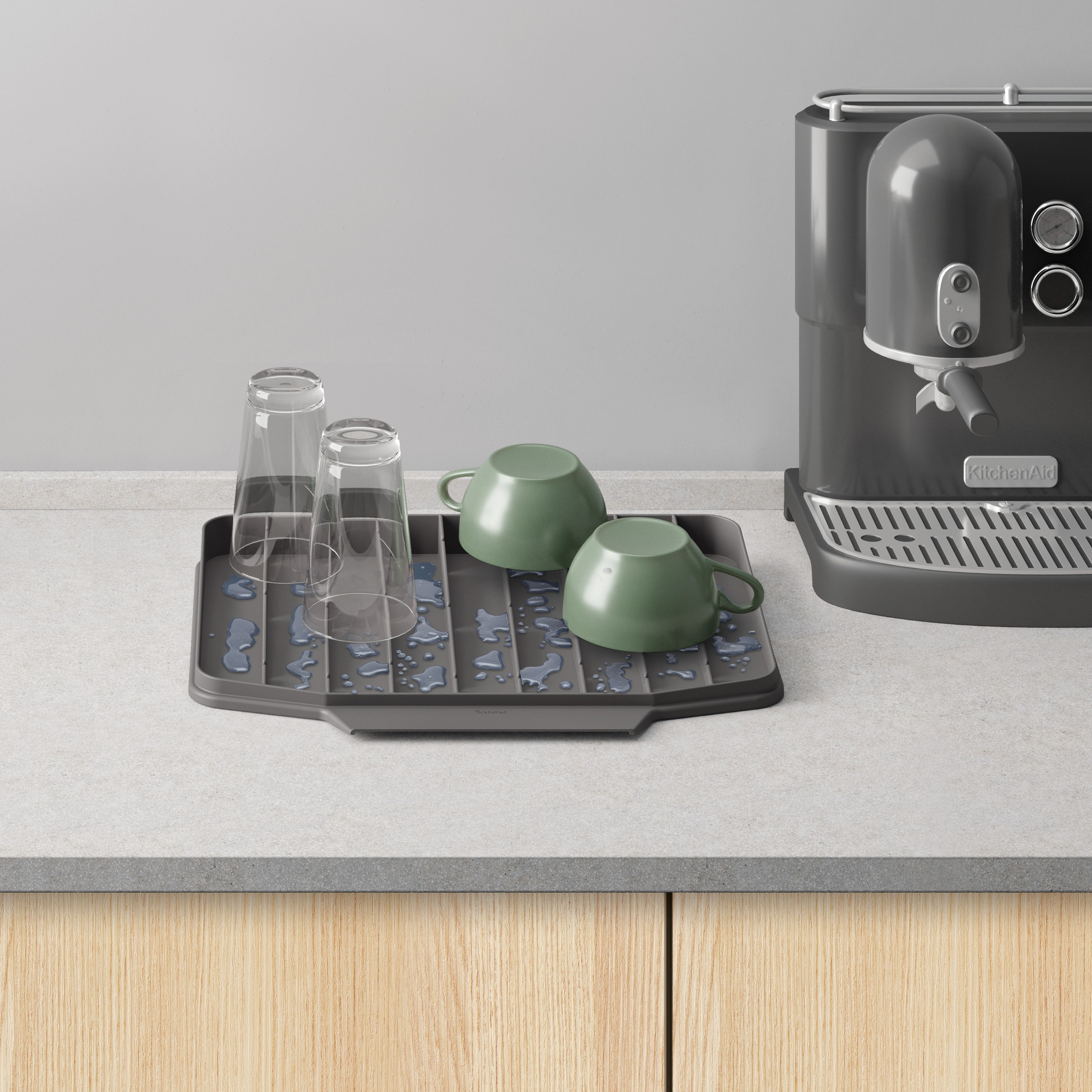 Metaltex Abtropfmatte »Gravity-Duo«, (1 tlg.), beidseitig verwendbare Abtropfmatte