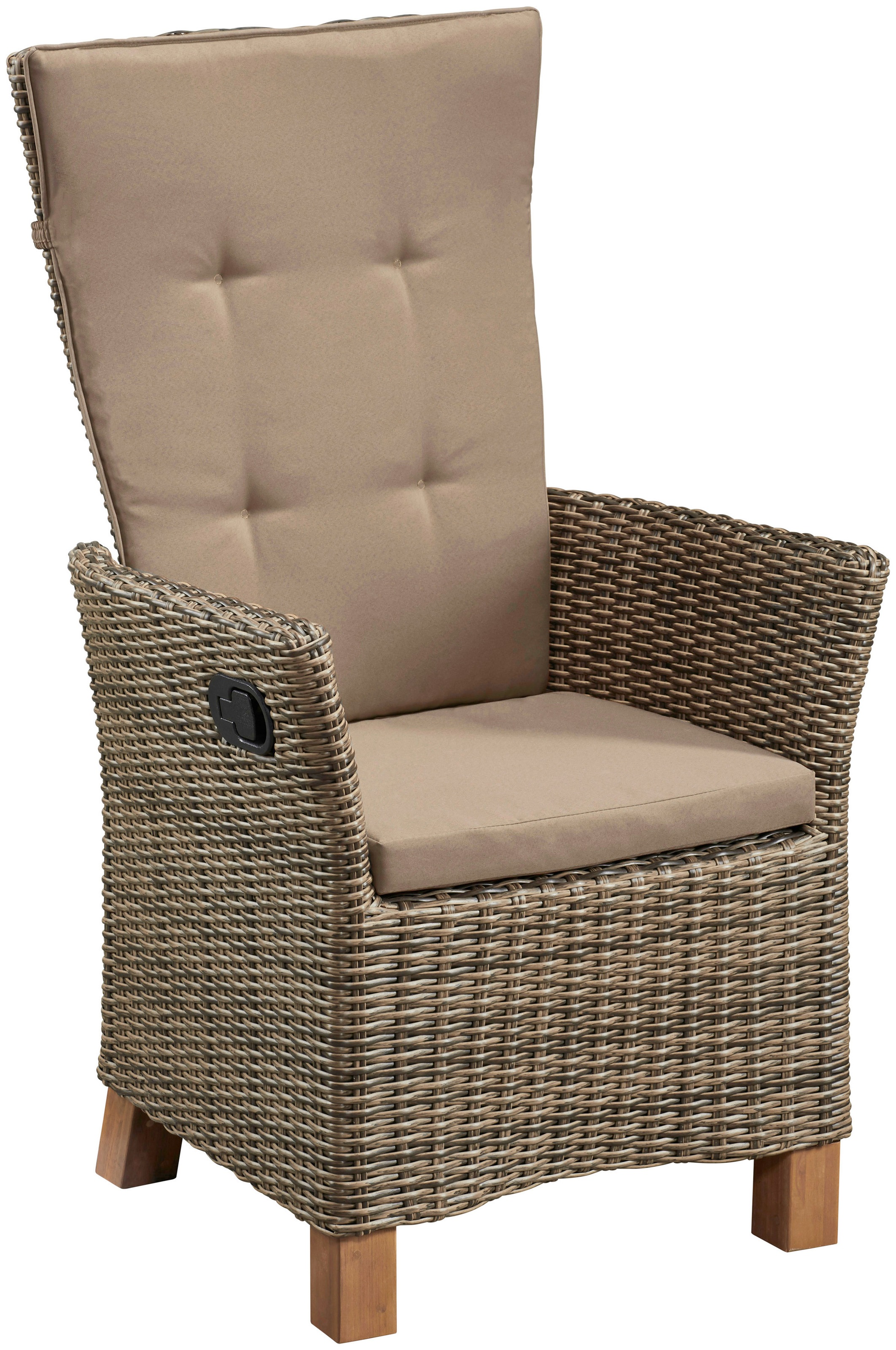 MERXX Gartenstuhl "Toskana, TOPSELLER" (Set) 2 Stk.2er Set, Polyrattan/Akaz günstig online kaufen