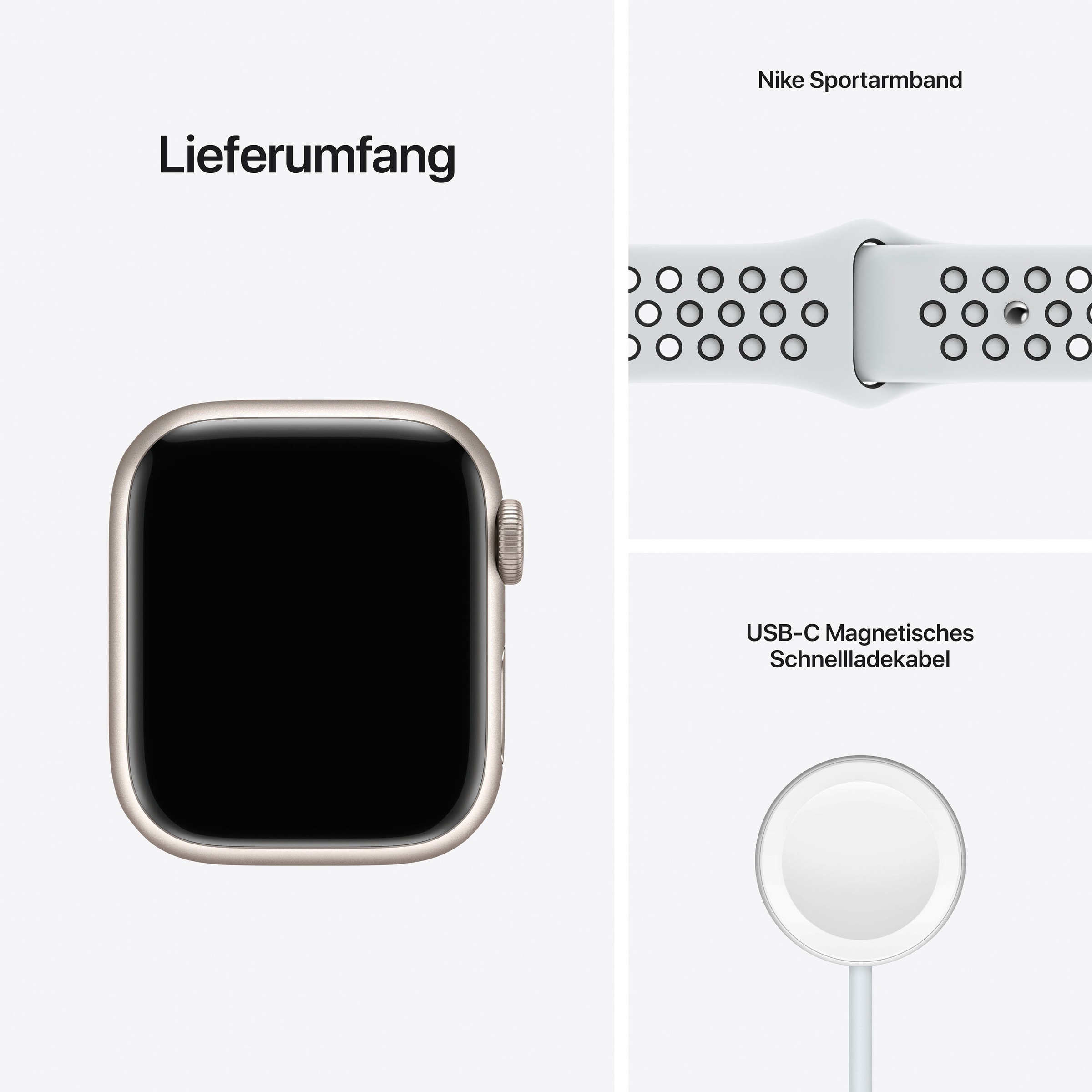 Apple Smartwatch »Nike Series 7 GPS + Cellular, 41mm«, Watch OS 8, 32 GB,)