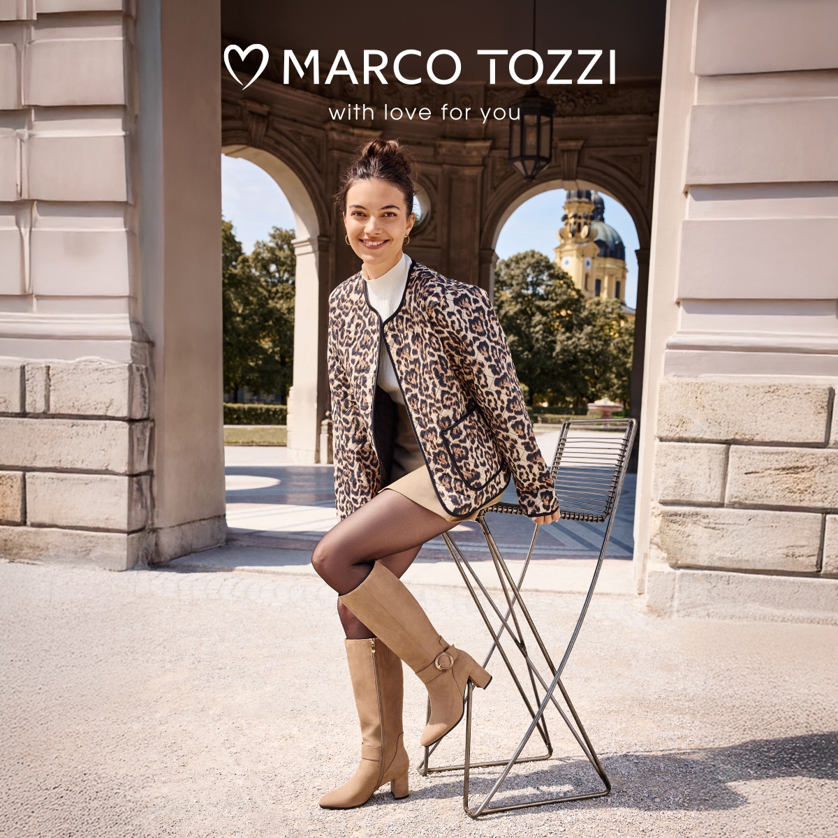 MARCO TOZZI Stiefel  , Blockabsatz, Businessstiefel, Langschaftstiefel mit Zierschnalle
