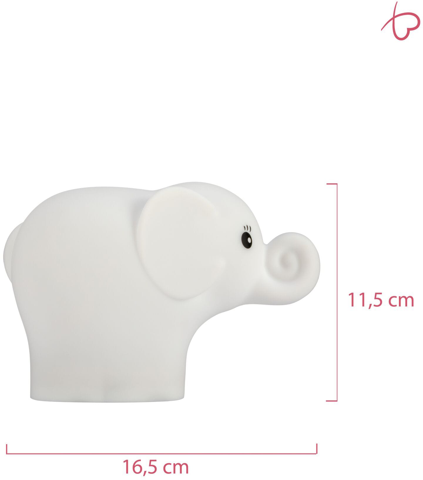 Pauleen LED Nachtlicht »Night Elephant«, 1 flammig, Leuchtmittel LED-Modul | LED fest integriert, LED-Modul, Elefant, BPA-Frei, Farbwechsel RGBW
