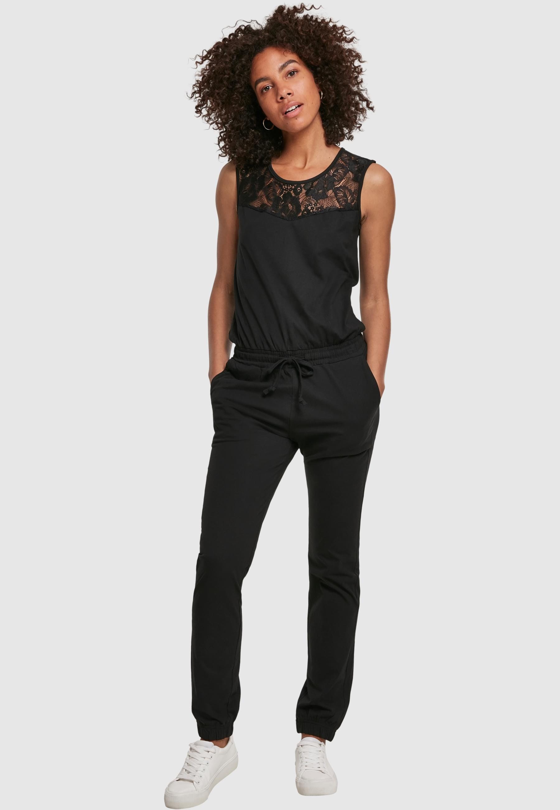 URBAN CLASSICS Jumpsuit »Urban Classics Damen Ladies Lace Block Jumpsuit«, (1 tlg.)