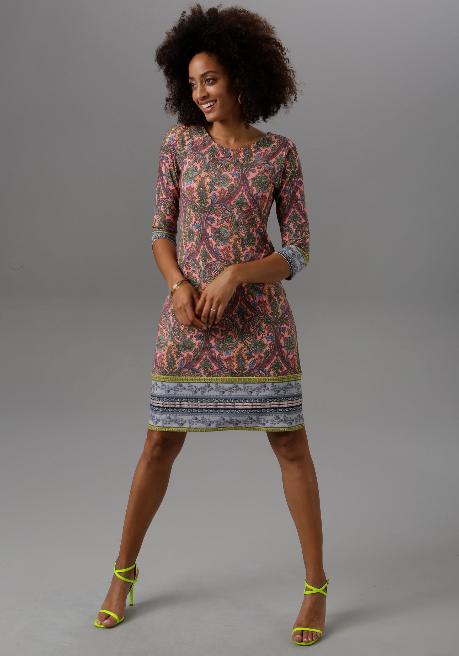 Aniston SELECTED Jerseykleid, mit farbenfrohem Muster online kaufen | BAUR
