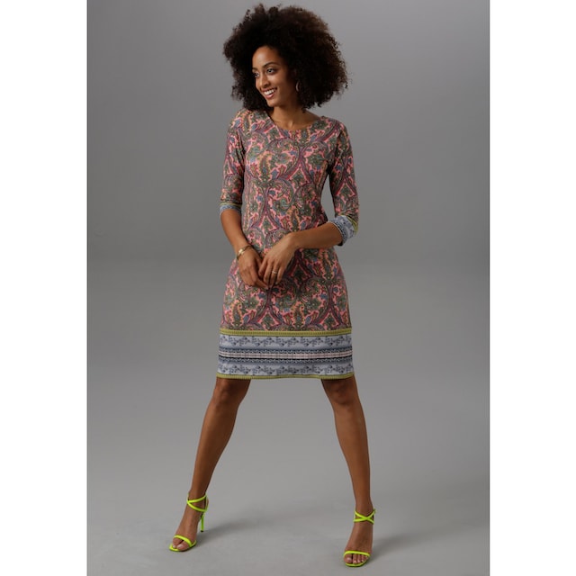 Aniston SELECTED Jerseykleid, mit farbenfrohem Muster online kaufen | BAUR