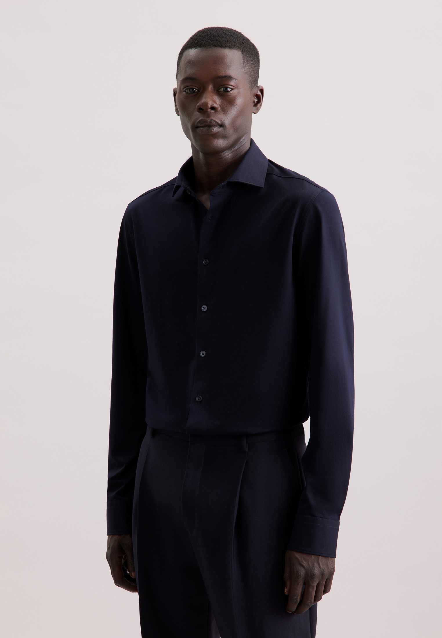 seidensticker Businesshemd "Schwarze Rose" Shaped 1/1 Kentkragen Uni günstig online kaufen