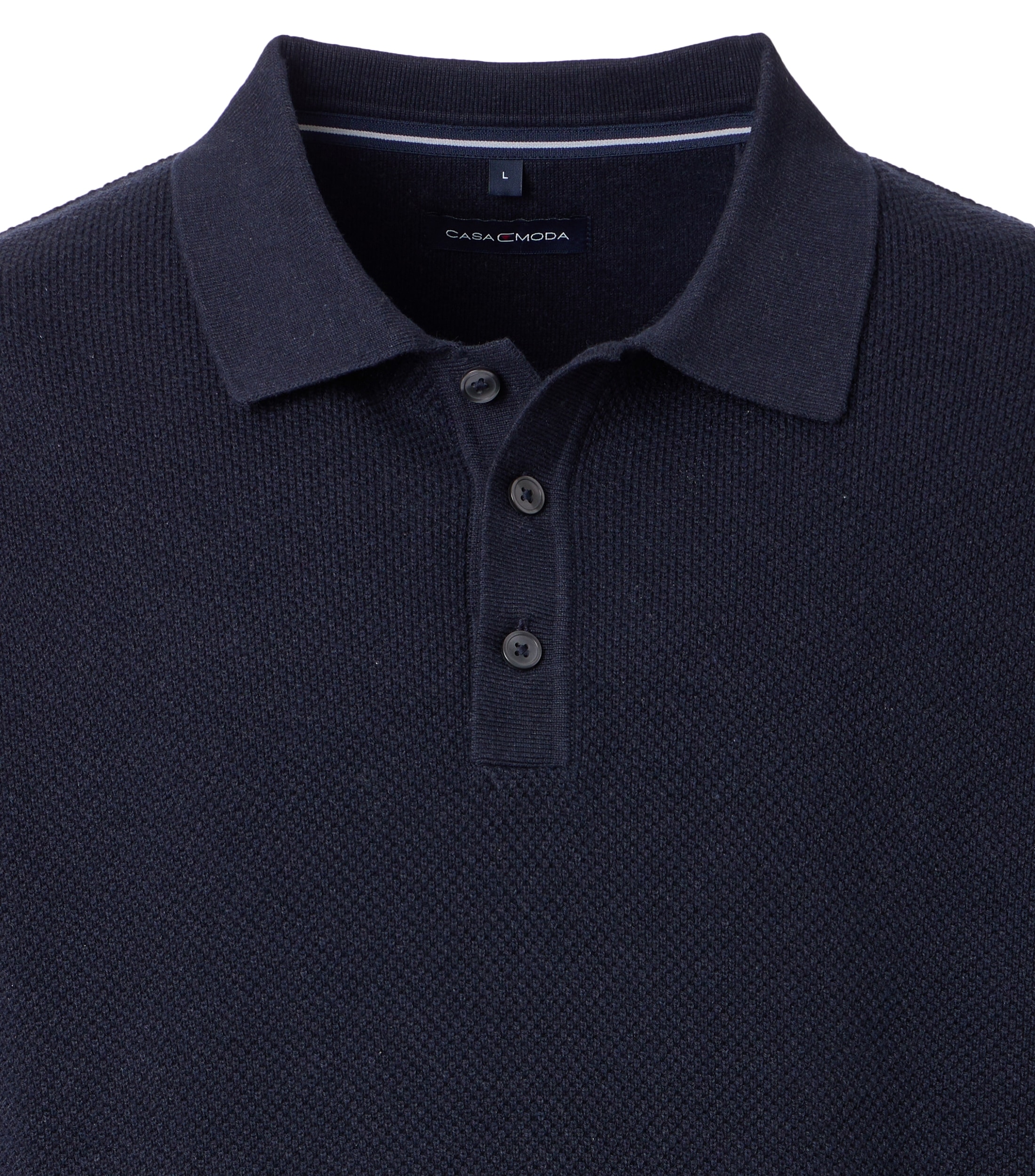 CASAMODA Langarm-Poloshirt »CASAMODA Polo-Shirt Langarm uni«