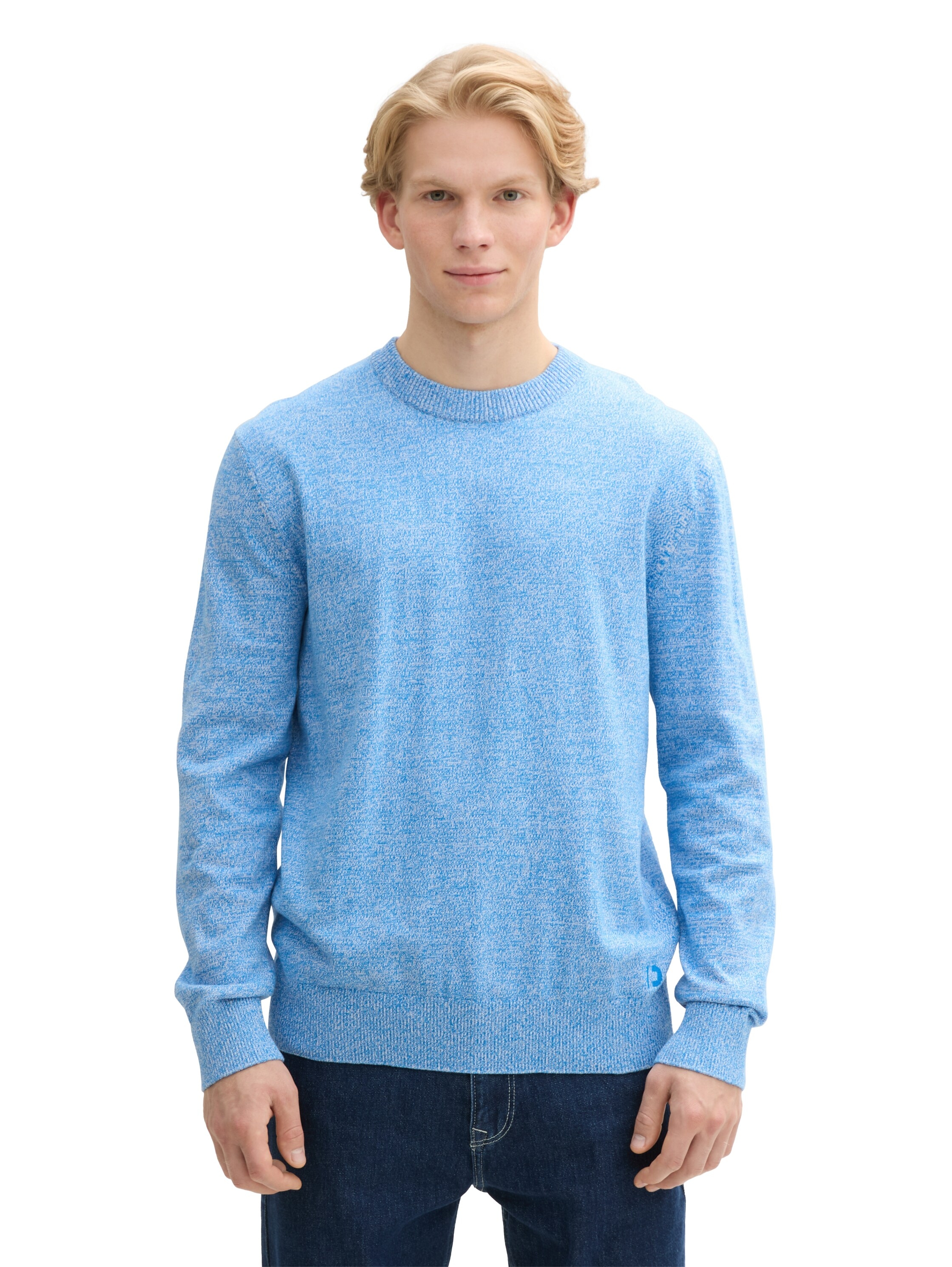 TOM TAILOR Denim Strickpullover, in melierter Optik