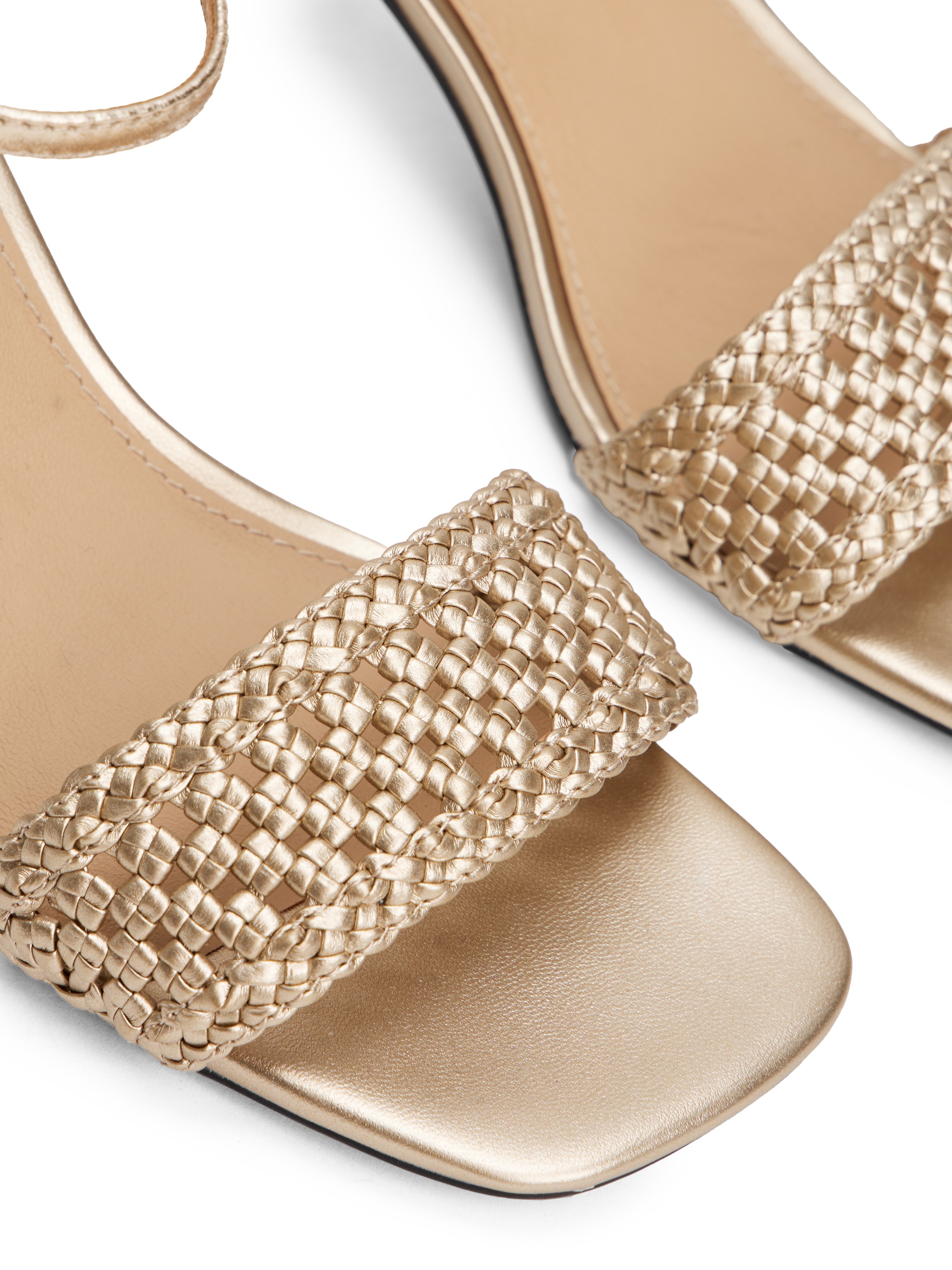 Thumbnail - Tommy Hilfiger Sandalette "METALLIC LTHR KITTEN SANDAL", Stilettoabsatz, Festtagsschuh, Abendschuh mit Bandage in Flecht...