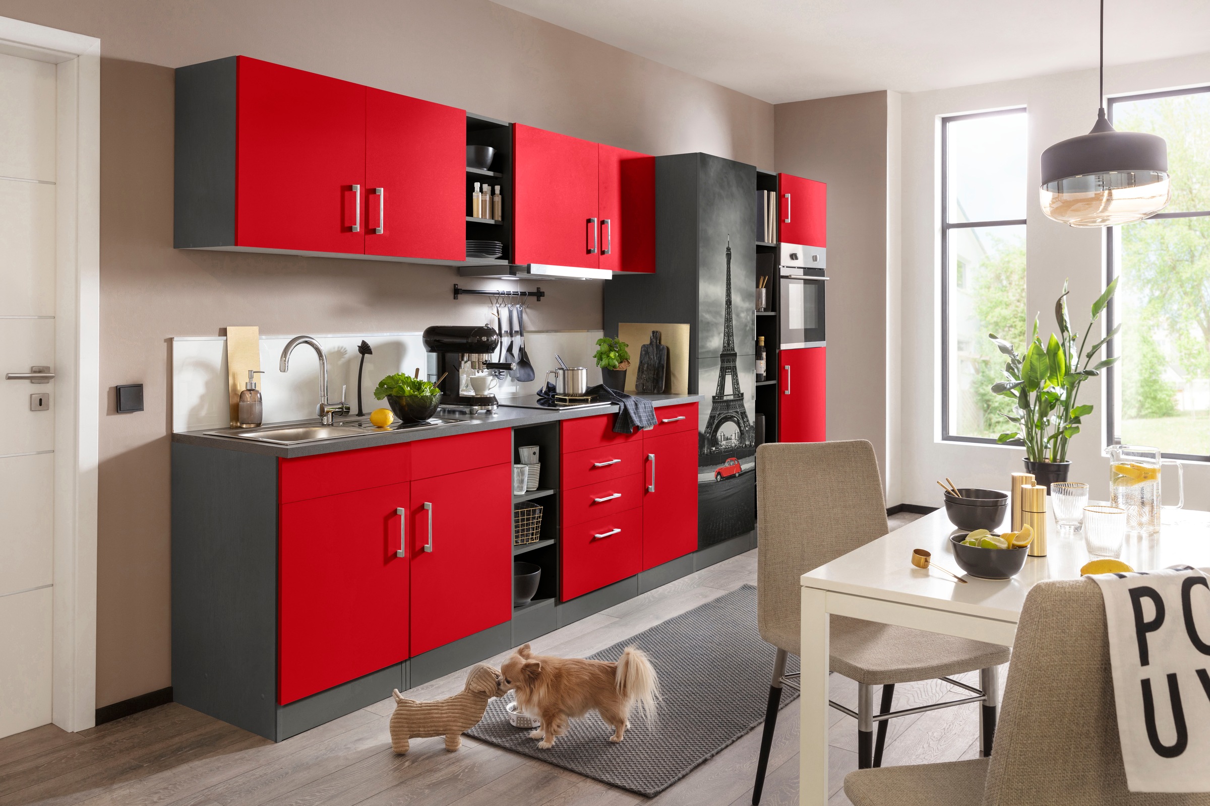 KOCHSTATION Küchenzeile "KS-Paris – Küchen mit einzigartigen Fotomotiven au günstig online kaufen