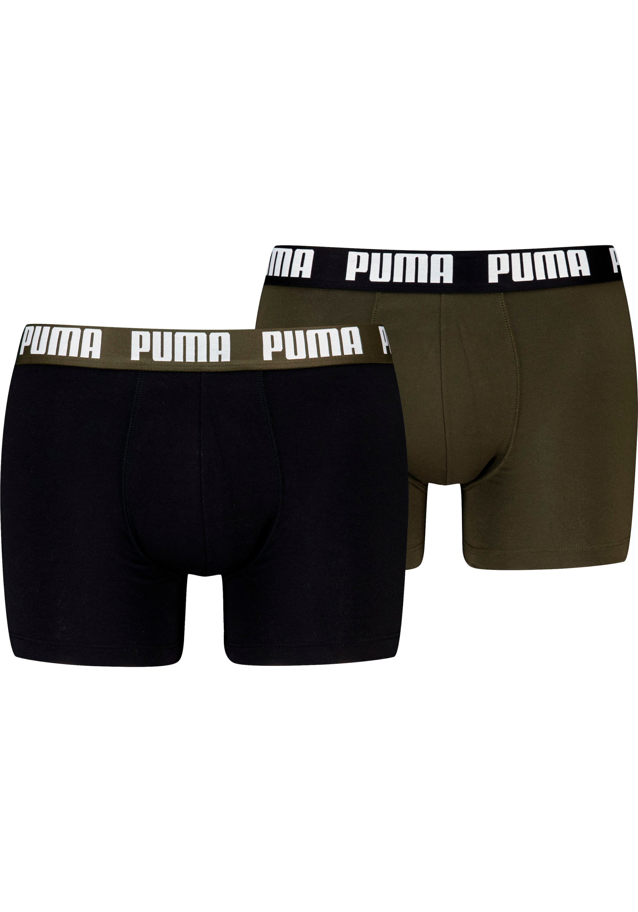 PUMA Boxershorts "BASIC BOXER", (2er Pack), mit elastischem Bund