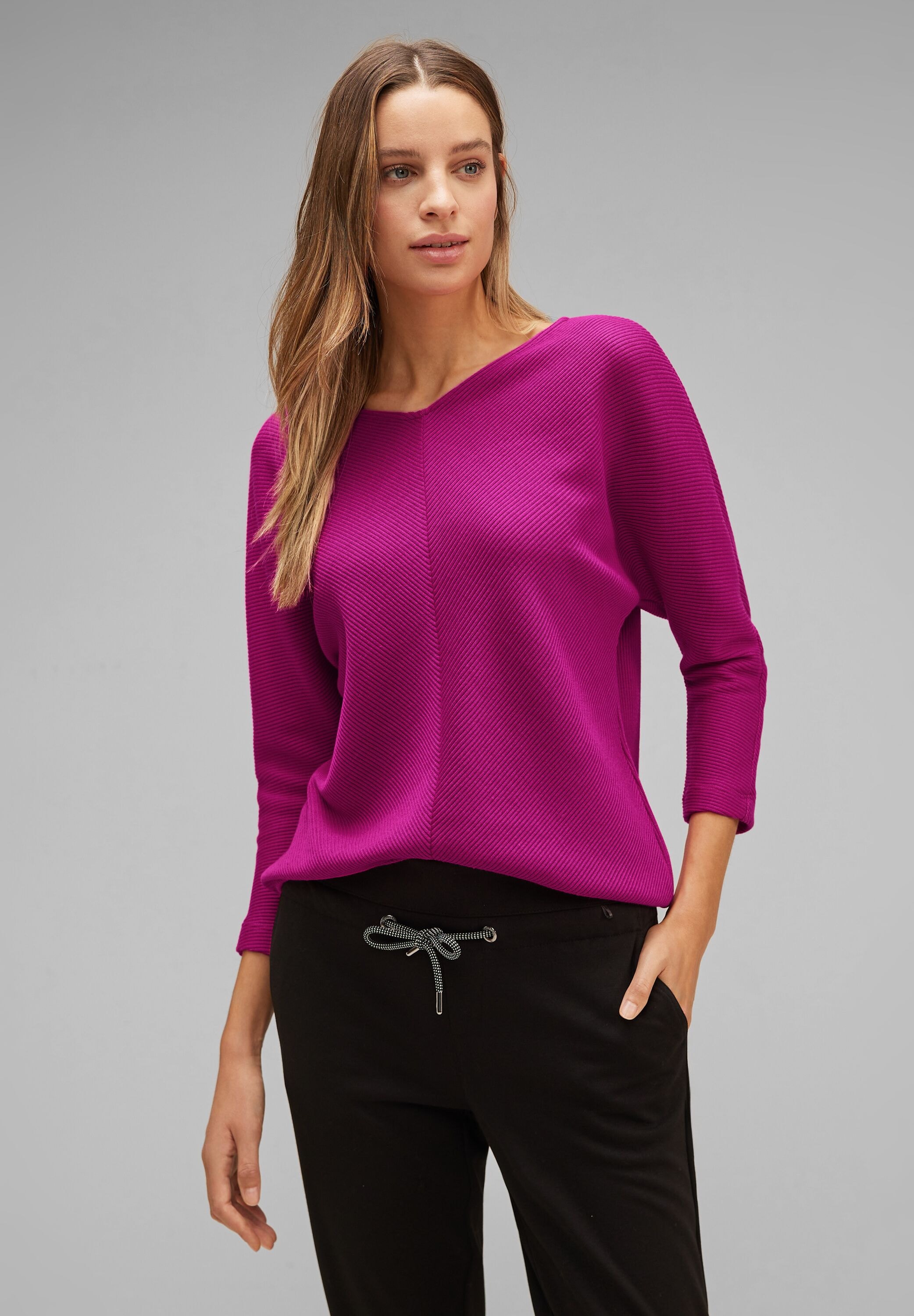STREET ONE 3/4-Arm-Shirt »Diagonal Structure Shir...