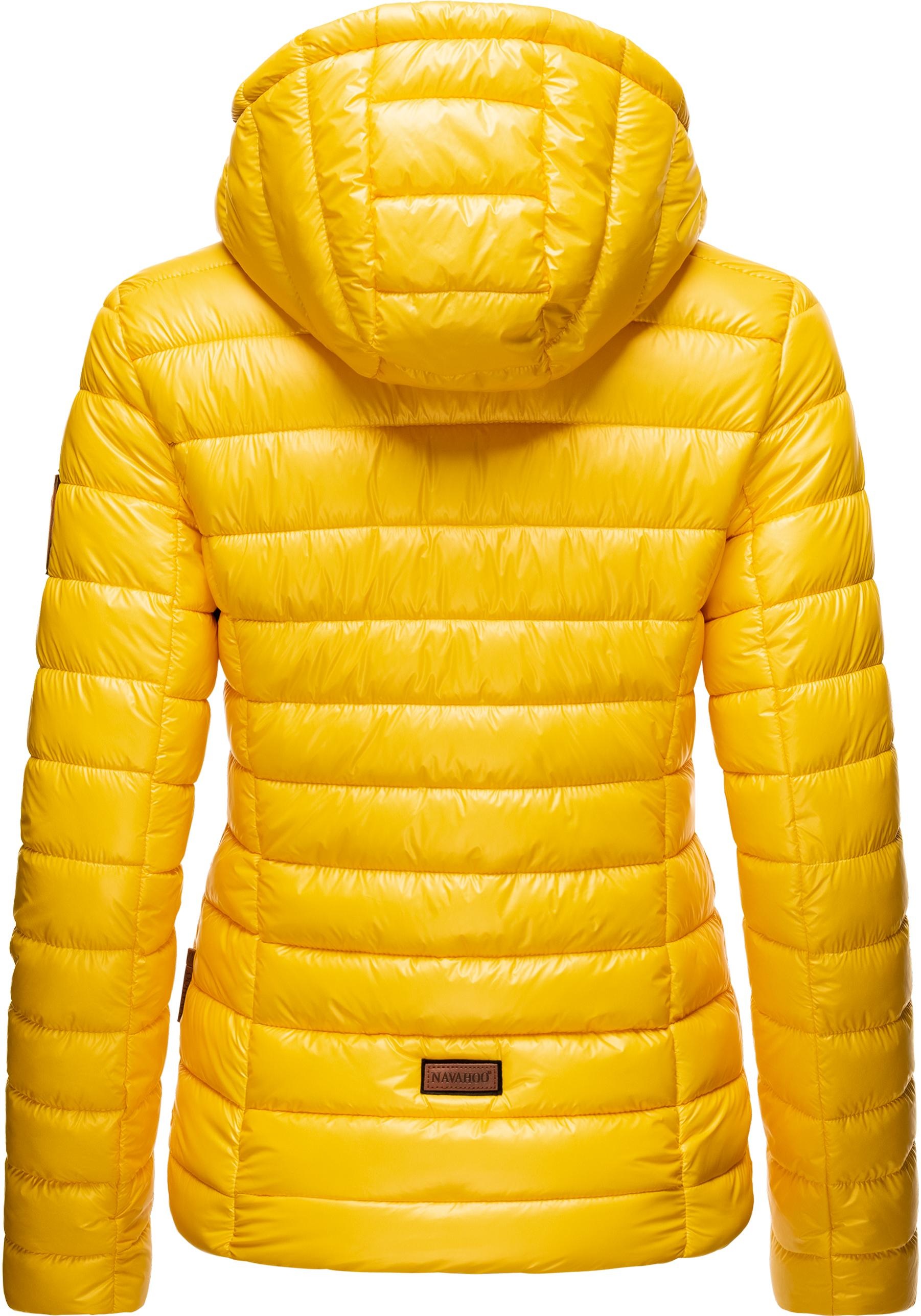 Navahoo Steppjacke »Aurelianaa«, mit Kapuze, edle Winterjacke in metallic Optik mit abnehmb. Kapuze