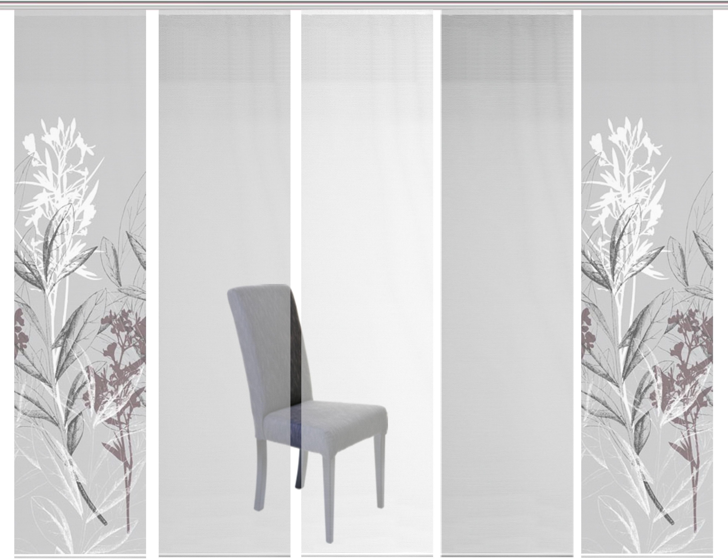 Vision S Schiebegardine "5ER SET SEMORA" Paneelwagen 5 Stk. tlg. HxB: 260x6 günstig online kaufen