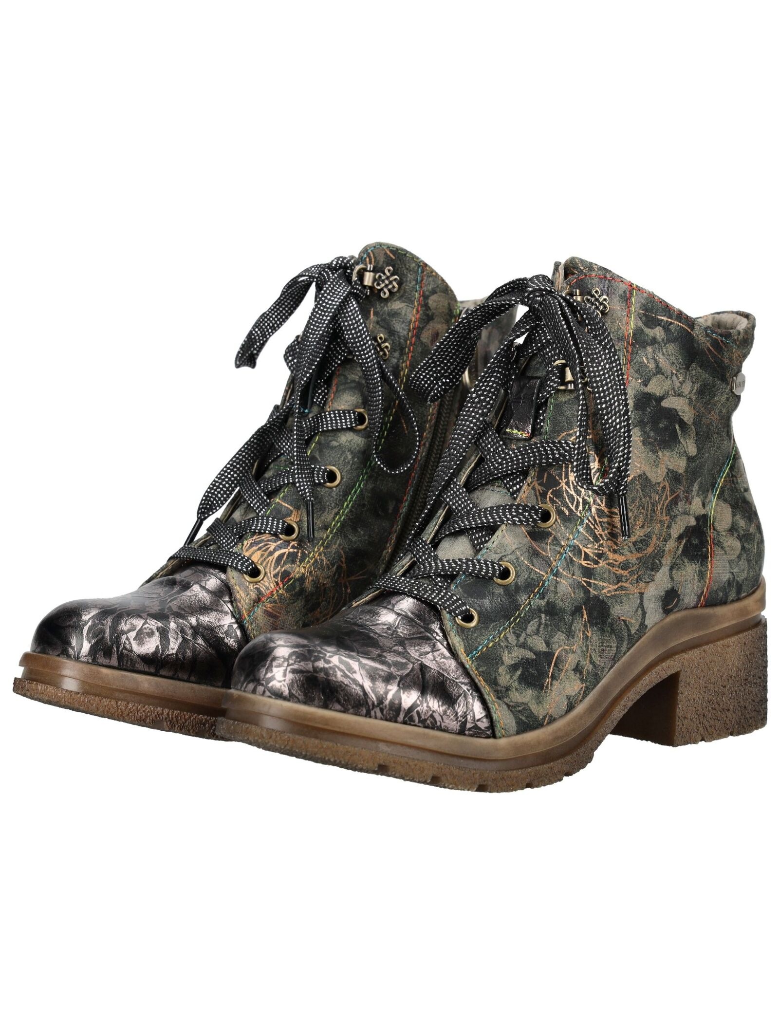 Laura Vita Schnürstiefelette Schwarz 39 3