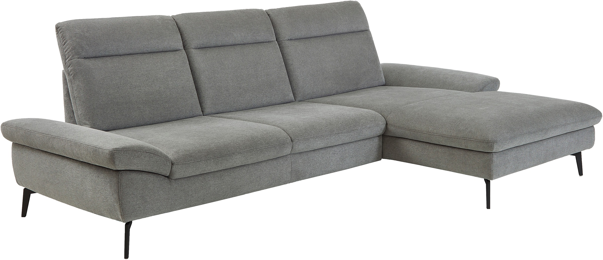 HUKLA Ecksofa »HU-HP22156 L-Form«, inkl. Kopfpolsterverstellung, optional mit Sitztiefenverstellung