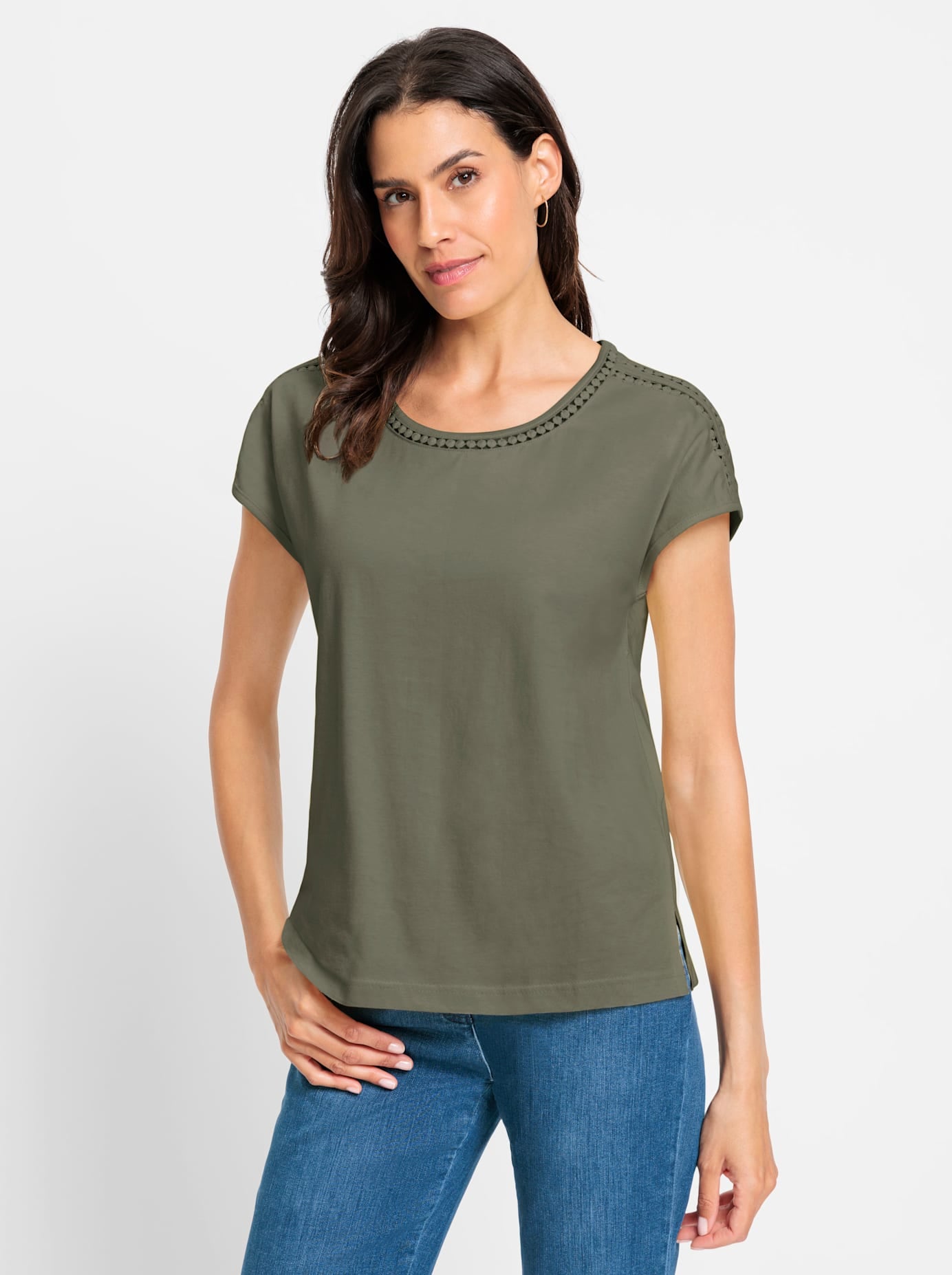 Inspirationen Rundhalsshirt "Rundhals-Shirt" 1 Stk. tlg. günstig online kaufen