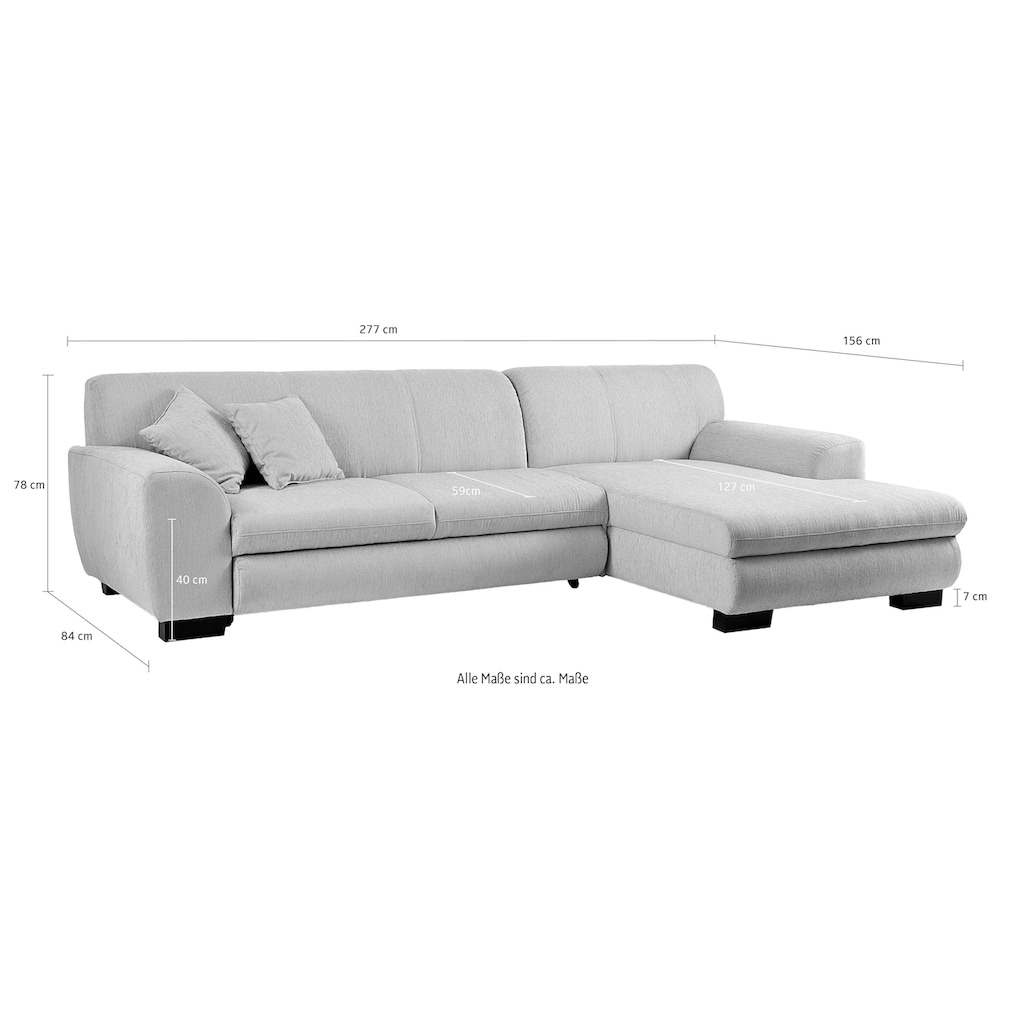 Home affaire Ecksofa »Nika L-Form«