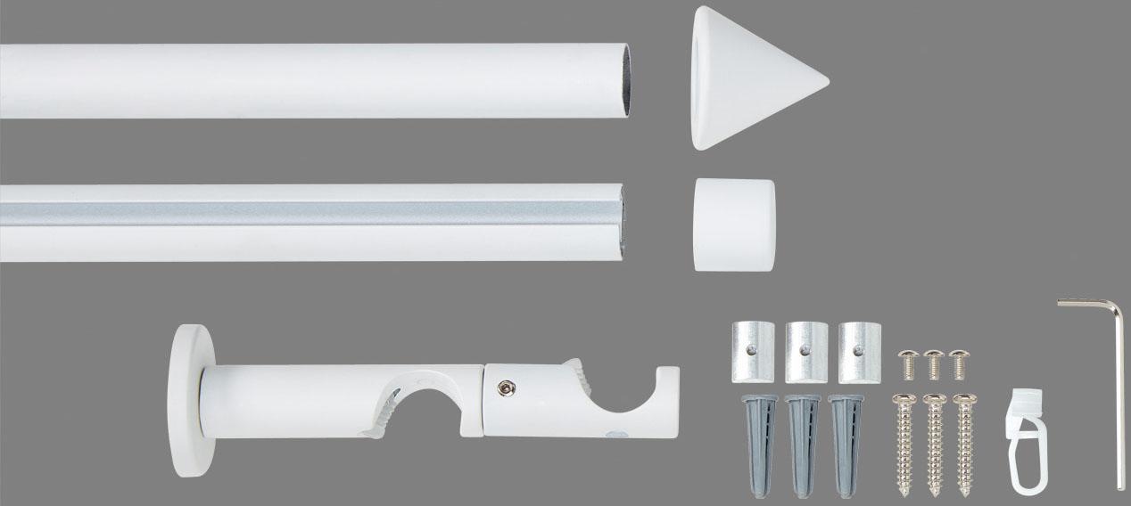 Good Life Kombi-Vorhangstange "Punta" Ø 20 mm 2 läufig-läufig Fixmaß günstig online kaufen