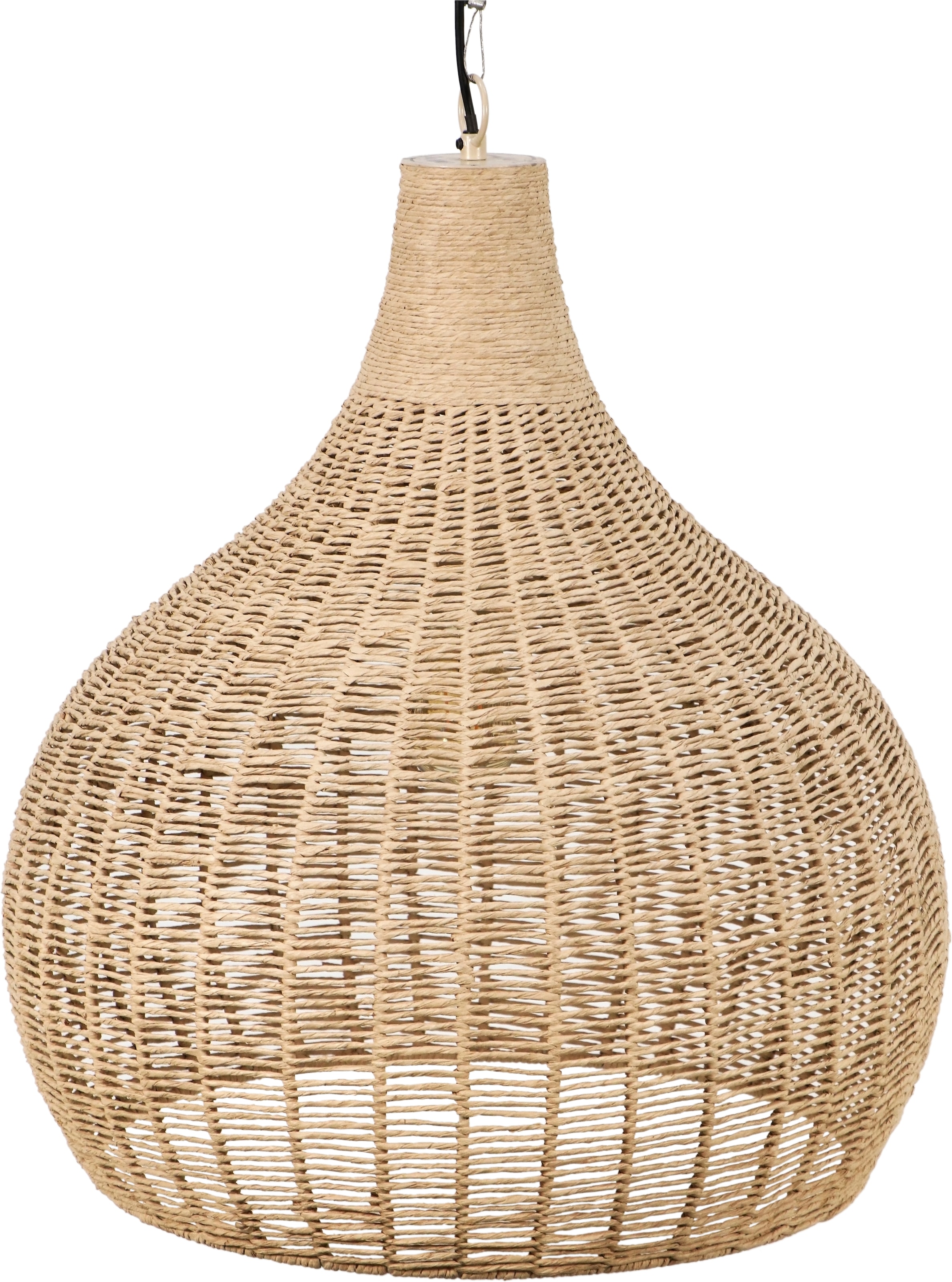TRIO Leuchten Pendelleuchte »JANNE, große Hängelampe mit Juteschirm Korb Optik Ø 54cm Höhe 183 cm« E27 1 Stk. warmweiß - kaltweiß exkl 1x E27 max 10W, Hängeleuchte Küche Schlafzimmer Esszimmer