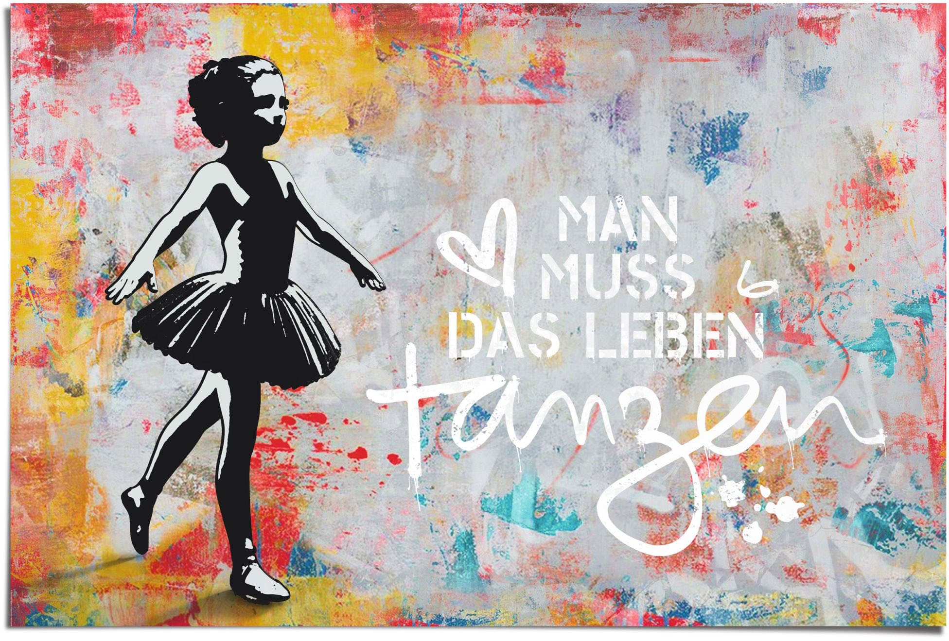 Reinders Poster "Man muss das Leben tanzen" 1 Stk. tlg. günstig online kaufen
