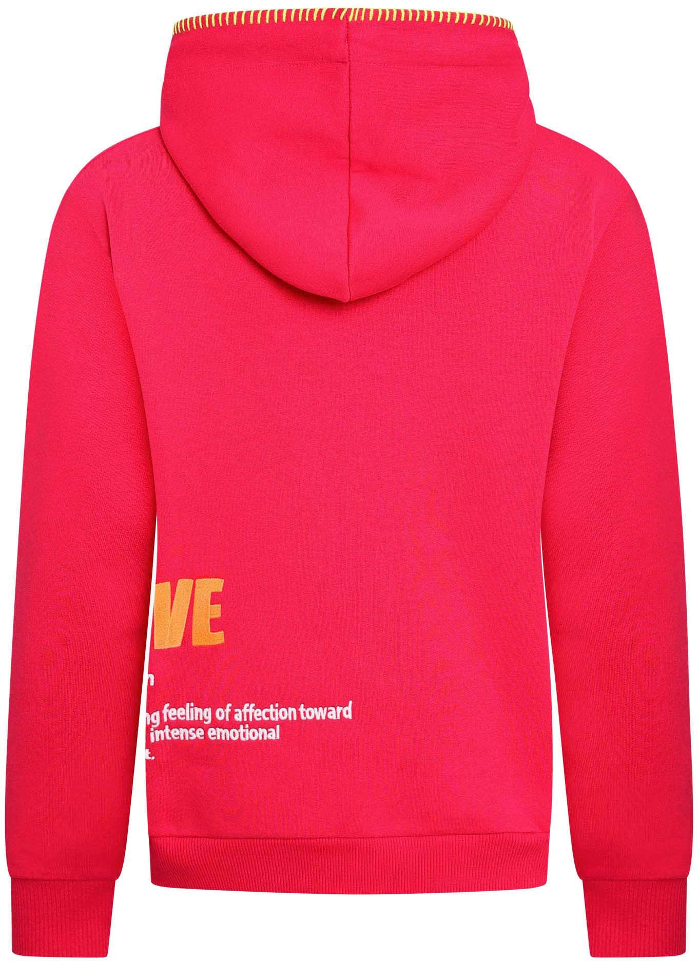 Zwillingsherz Sweatshirt, Kapuze, Kontrast-Stitching, Langarm, Kängurutasch günstig online kaufen