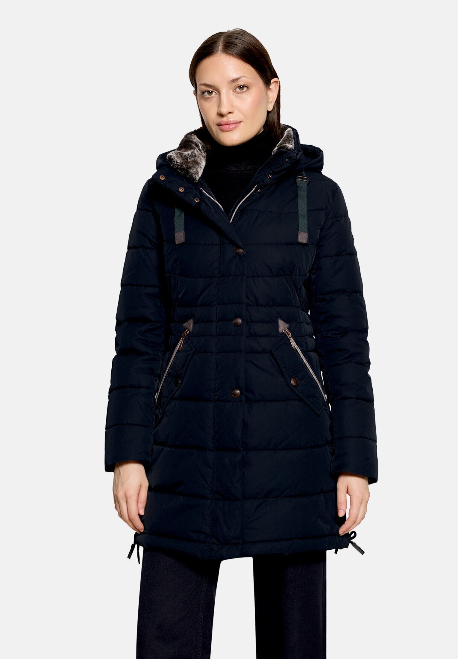 Gil Bret Steppjacke »Damen mit Kunstfellkragen« mit Kapuze