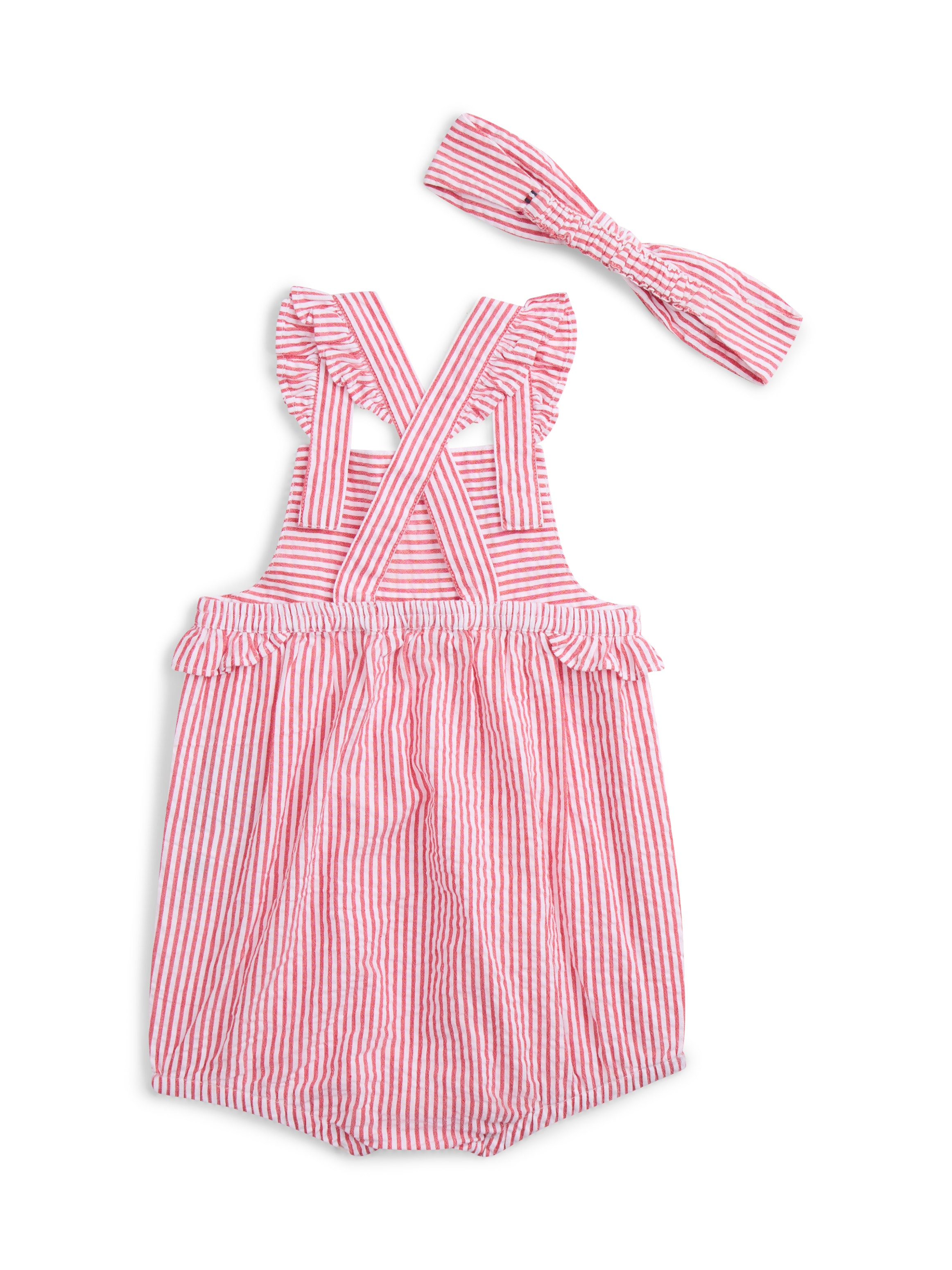 Tommy Hilfiger Neugeborenen-Geschenkset »SEERSUCKER SHORTY SET« Set, 2, 2 niedliches Set für Babys, reine Baumwolle