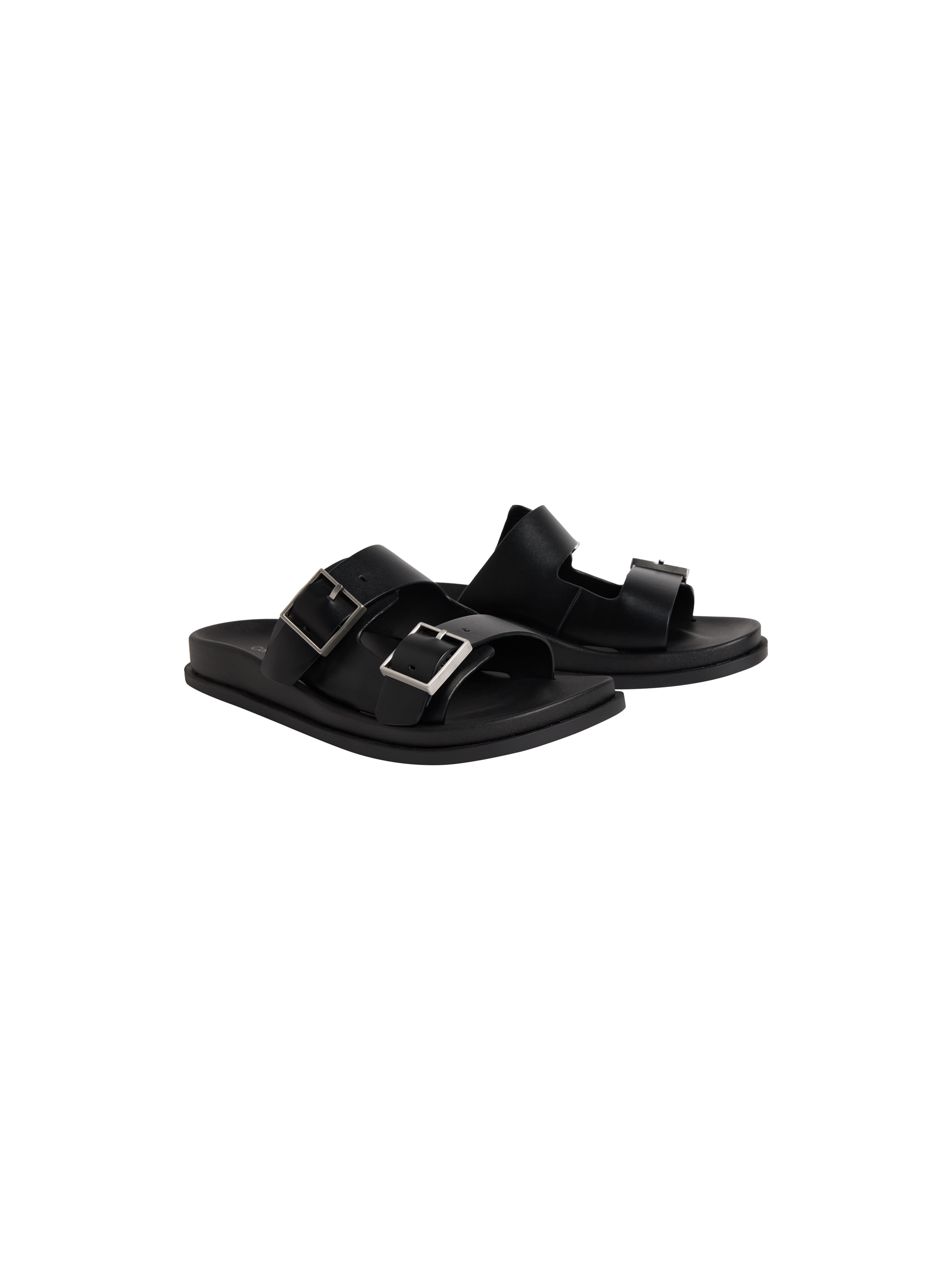 Calvin Klein Pantolette "CITY SANDAL BUCKLE LTH" Sommerschuh, Hausschuh, St günstig online kaufen
