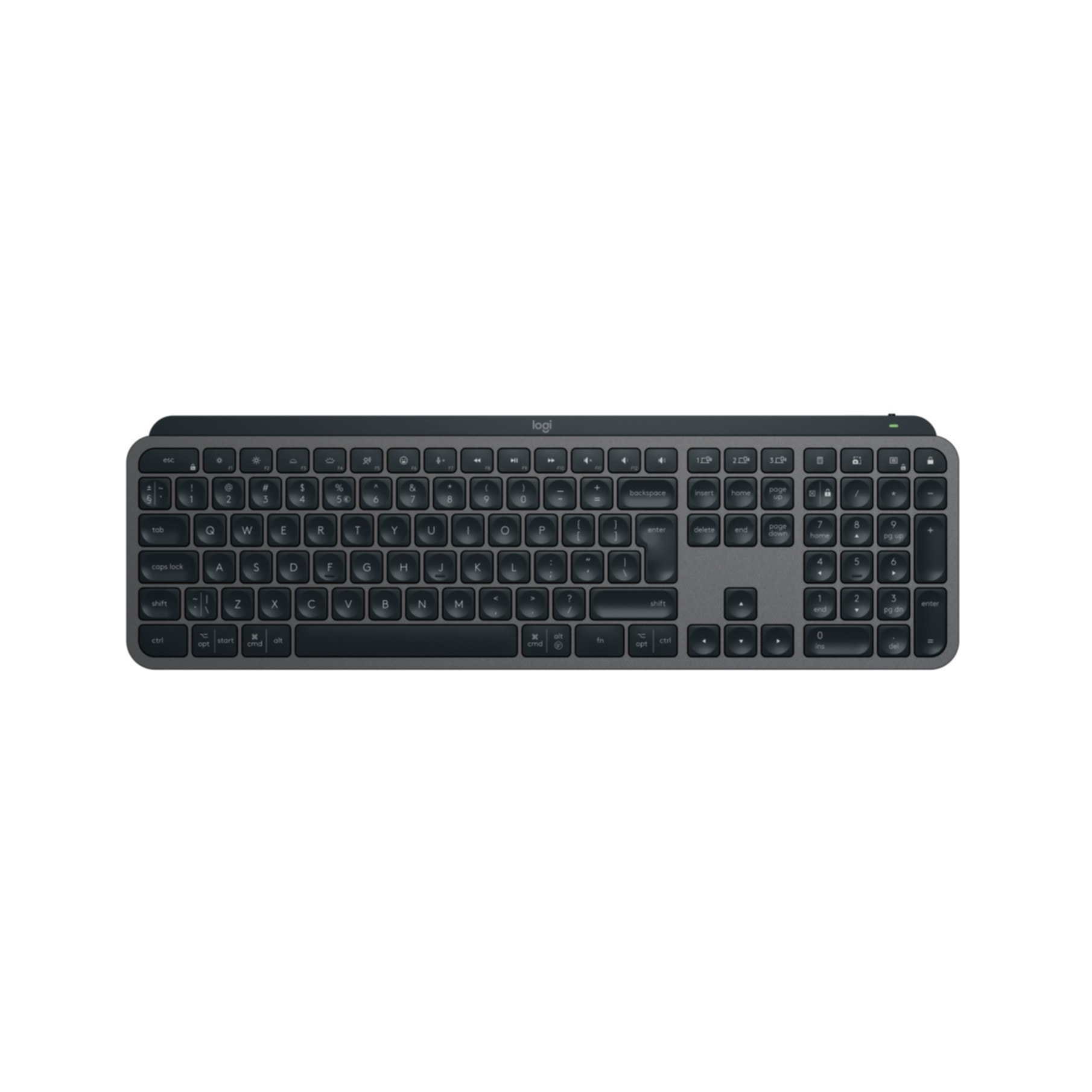Logitech Tastatur »MX Keys Combo for Bussiness« (Fn-Tasten | Handgelenkauflage | Lautstärkeregler | Multimedia-Tasten | USB-Anschluss | Ziffernblock)