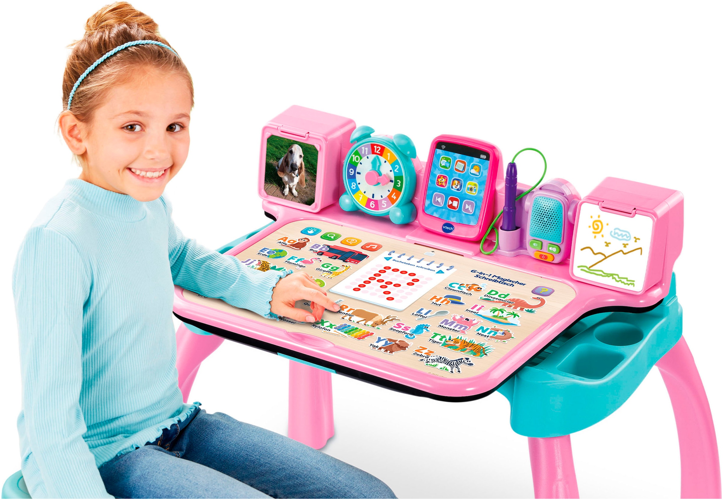 Vtech® Spieltisch »6-in-1 Magischer Schreibtisch«, mit Licht und Sound