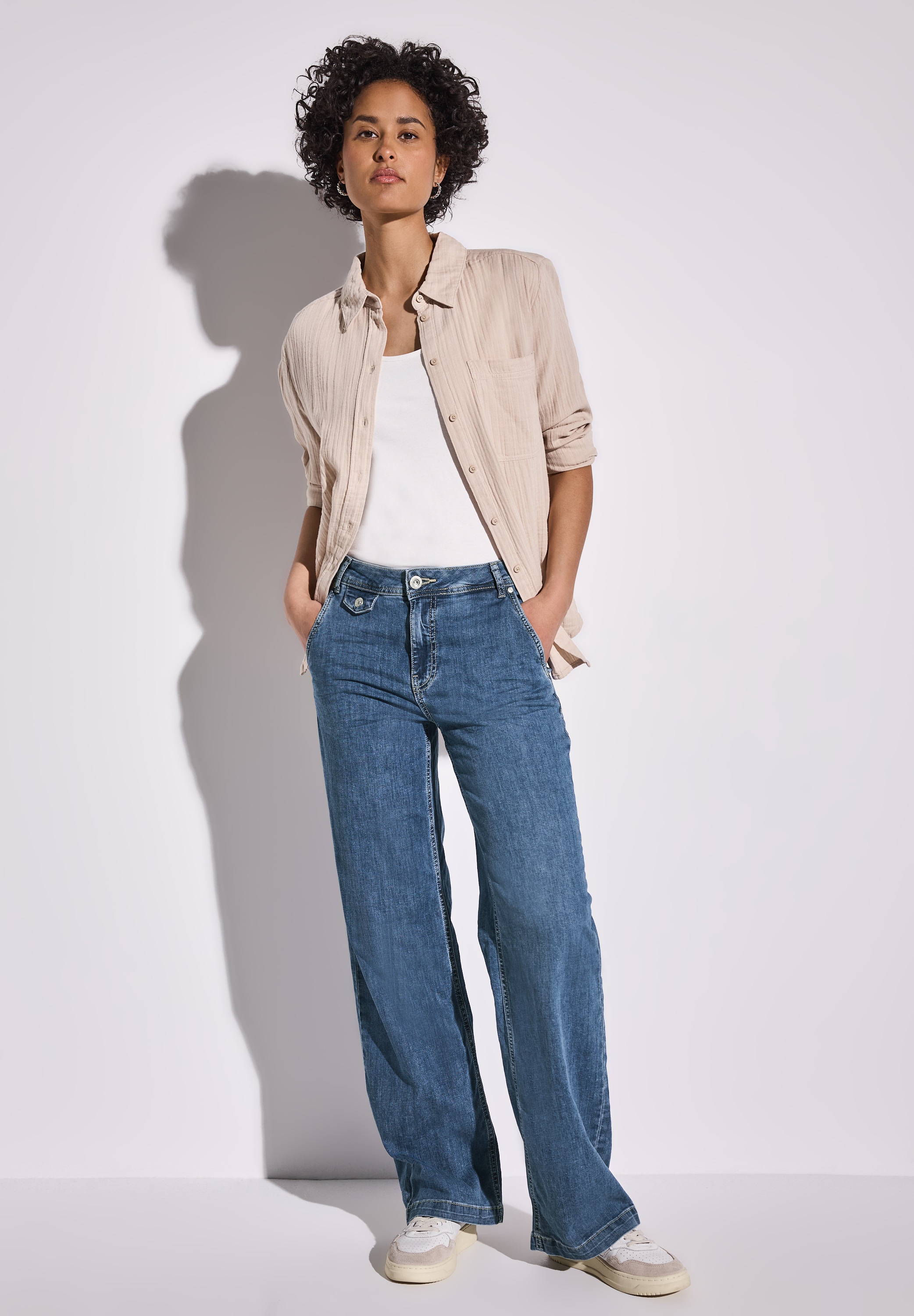 STREET ONE Loose-fit-Jeans, High Waist