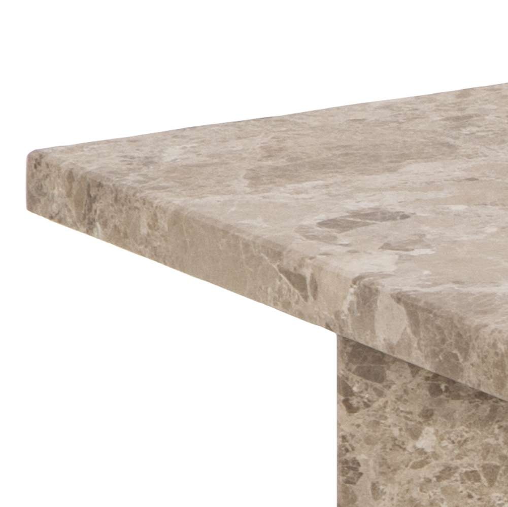 ACTONA GROUP Couchtisch »Vega«, Couchtisch, V-förmig Gestell,matt Latte lackiert Marmor, 90x90x42 cm
