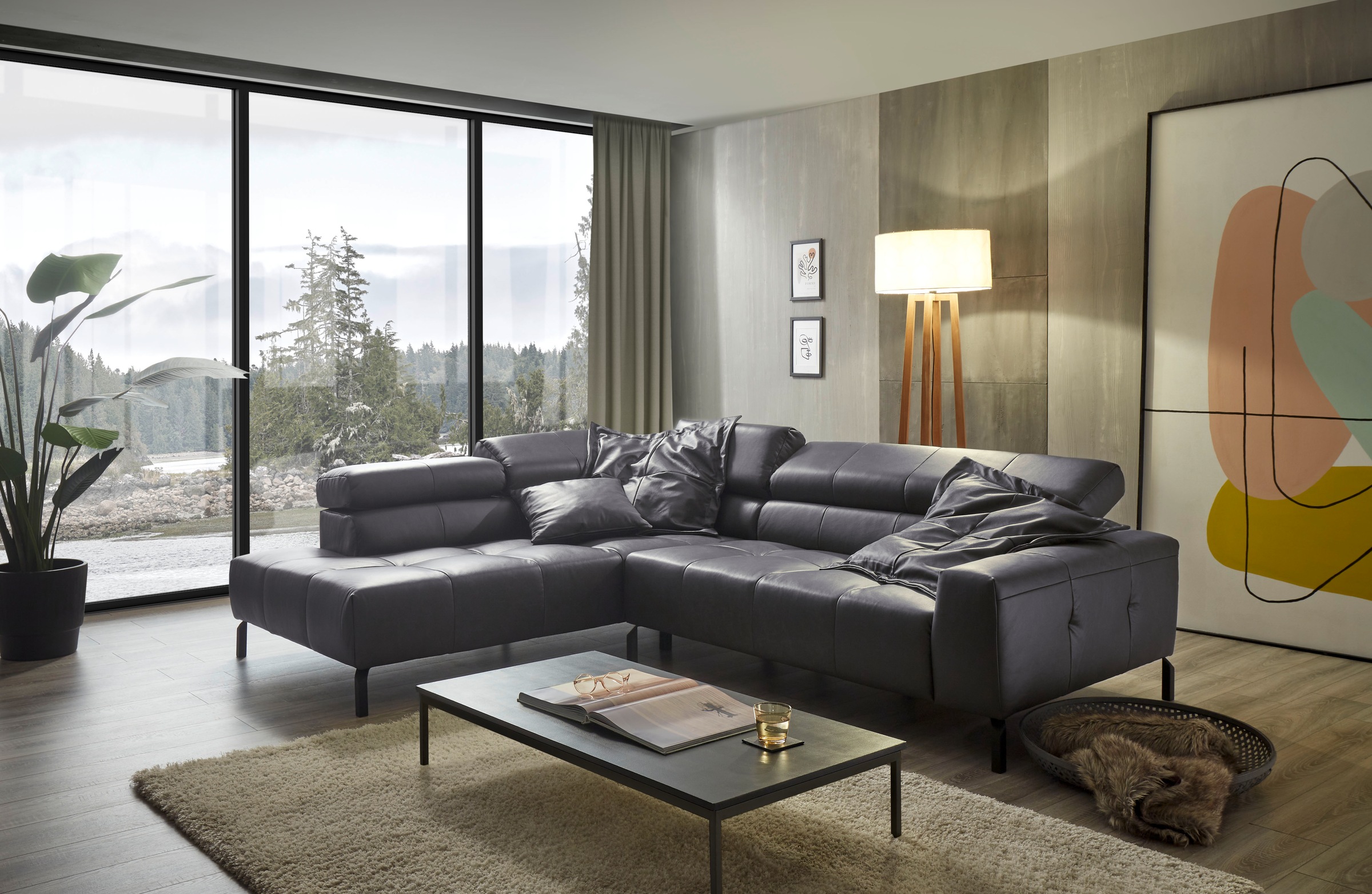 Places of Style Ecksofa "Claya, L-Form, incl. Kopfteilverstellung, Breite 2 günstig online kaufen