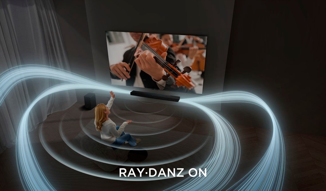 TCL Soundbar »Q85HE 7.1.4 Dolby Atmos und Ray Danz«, AI Sonic, 820 Watt, Airplay, HDMI, Bluetooth, Wandhalterung, Subwoofer